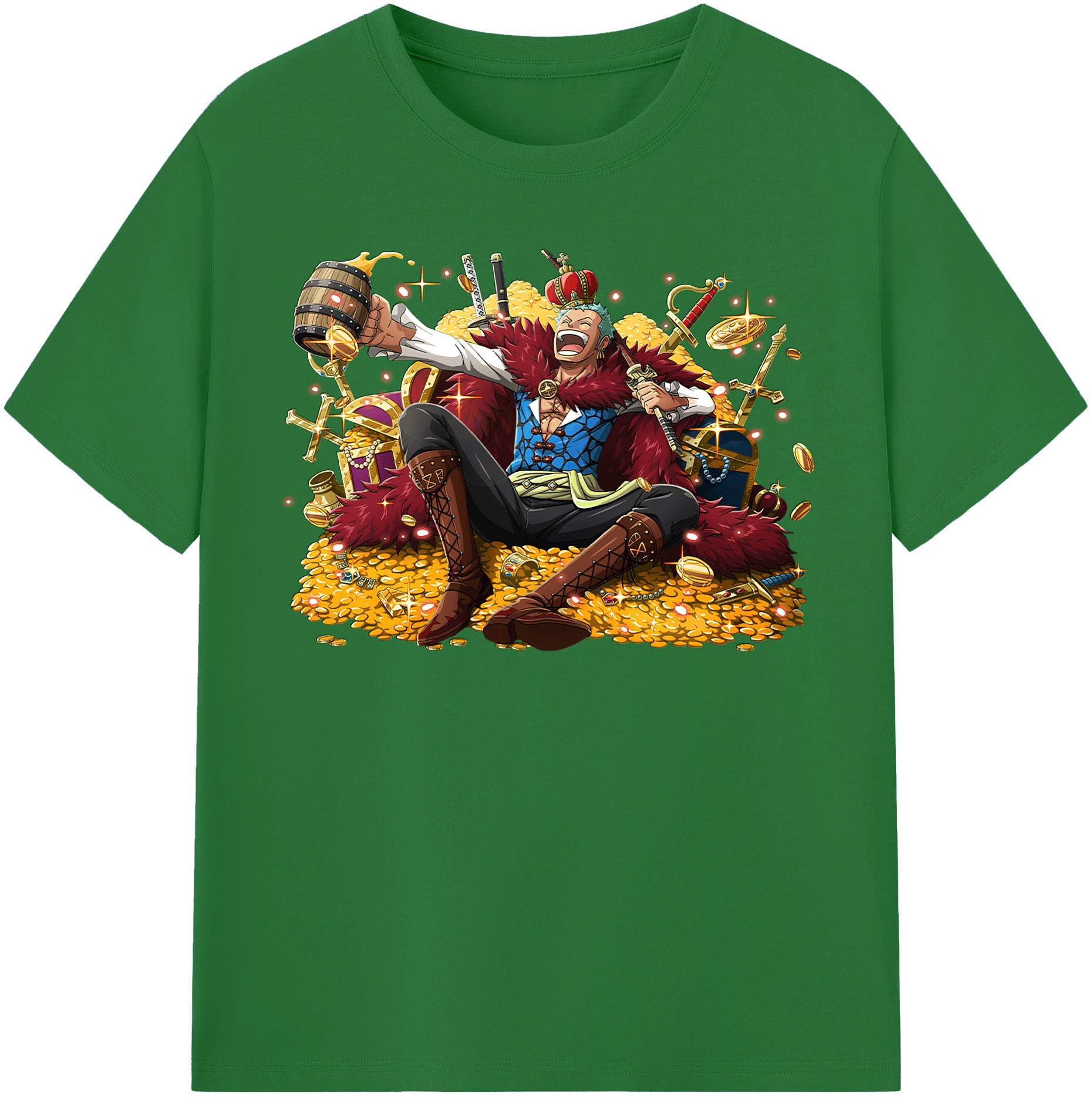 ワンピース ロロノア・ゾロ ONE PIECE Roronoa Zoro 綿100％半袖Tシャツ（フロントプリント）