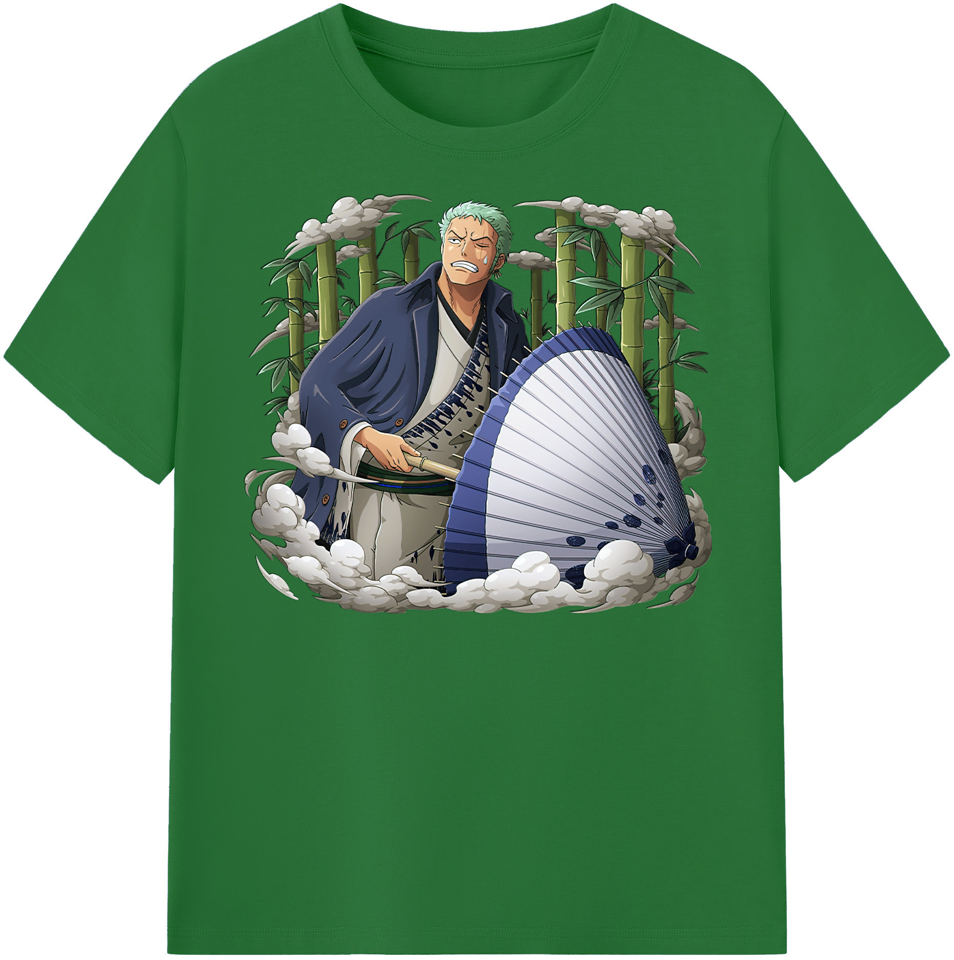 ワンピース ロロノア・ゾロ ONE PIECE Roronoa Zoro 綿100％半袖Tシャツ（フロントプリント）
