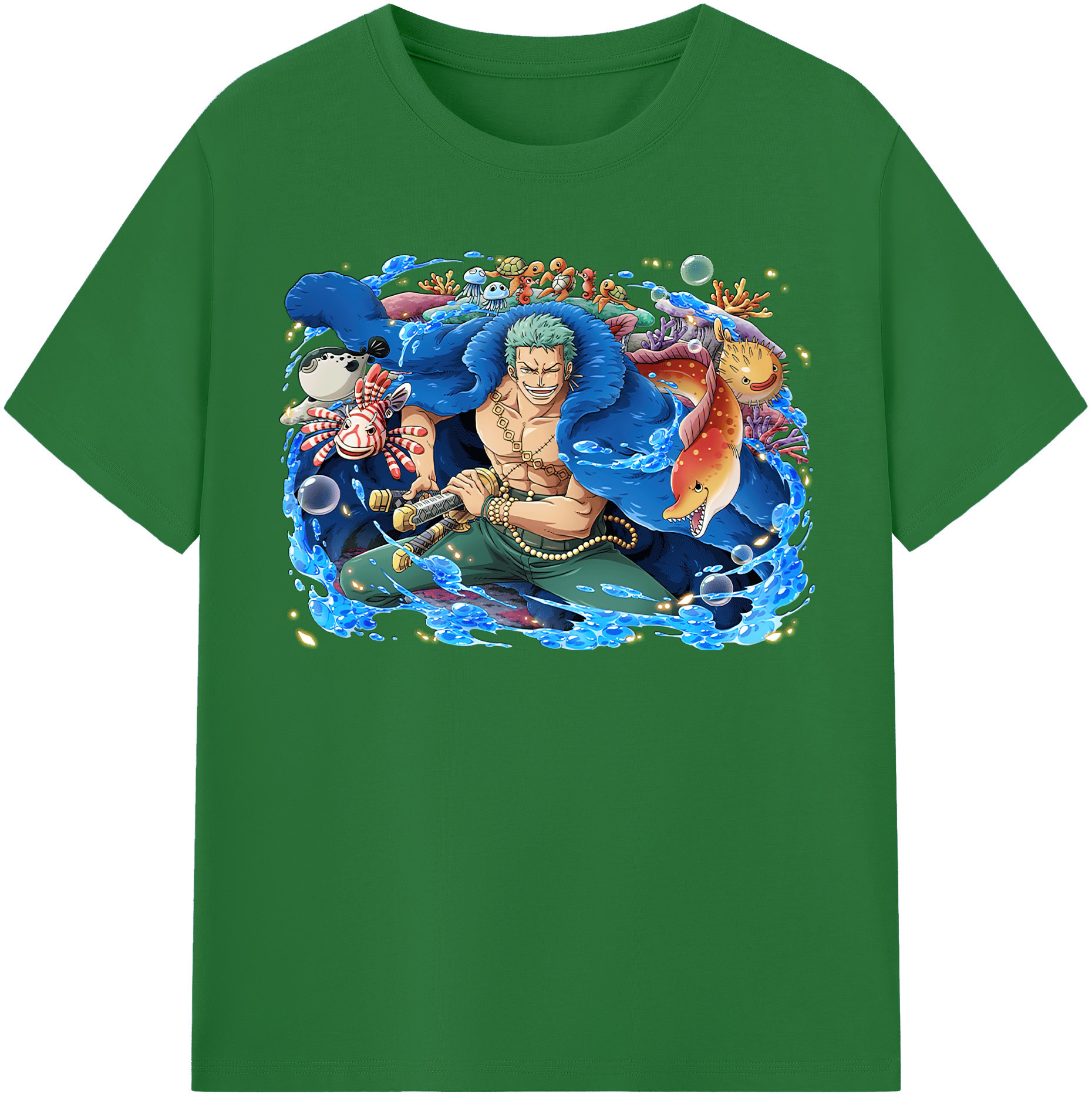 （画像用） ワンピース ロロノア・ゾロ ONE PIECE Roronoa Zoro 綿100％半袖Tシャツ（フロントプリント）