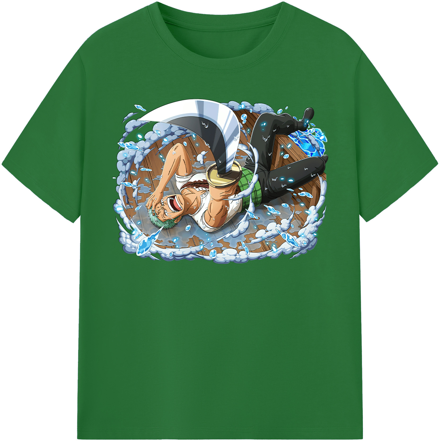 ワンピース ロロノア・ゾロ ONE PIECE Roronoa Zoro 綿100％半袖Tシャツ（フロントプリント）