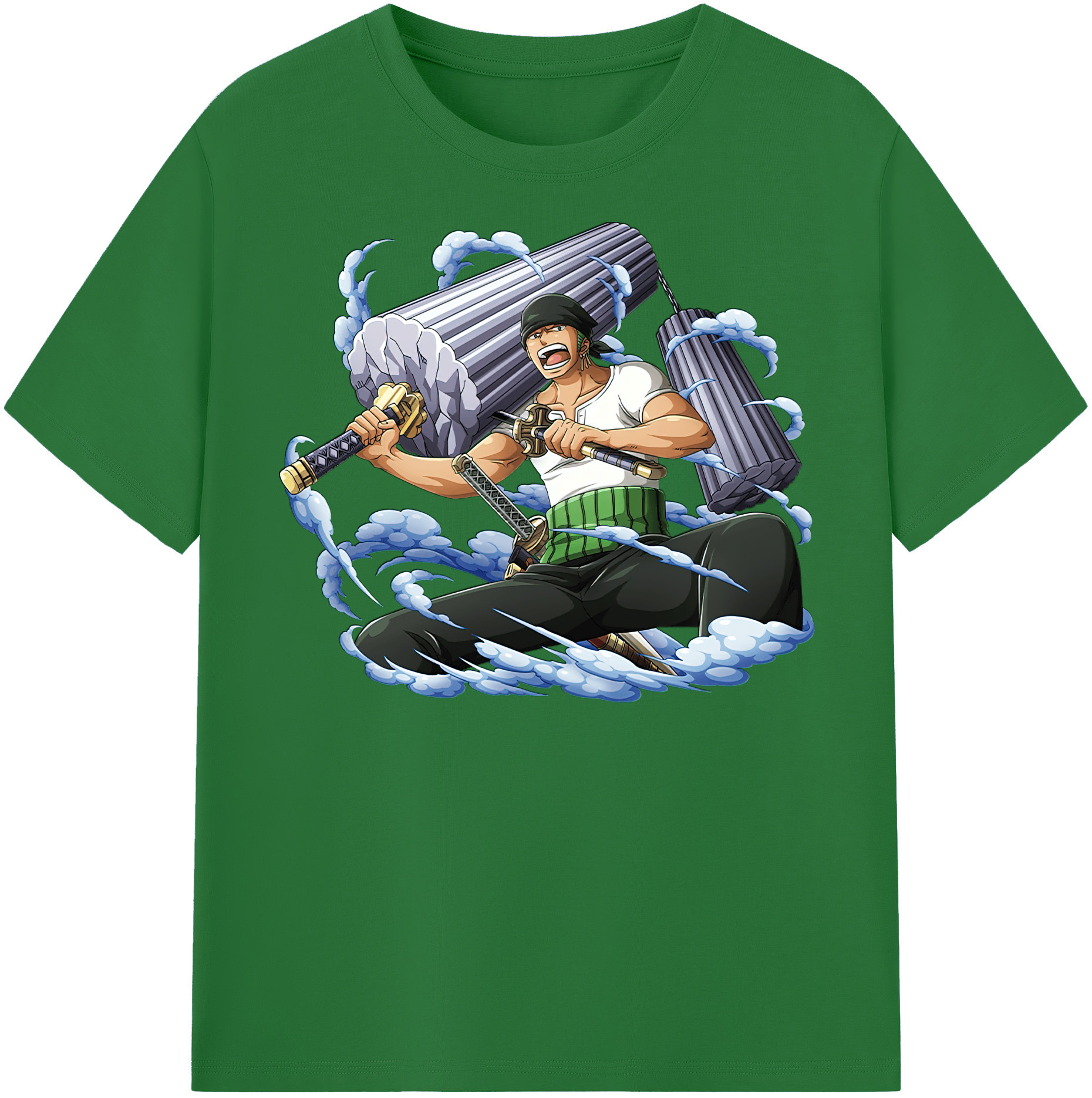 ワンピース ロロノア・ゾロ ONE PIECE Roronoa Zoro 綿100％半袖Tシャツ（フロントプリント）