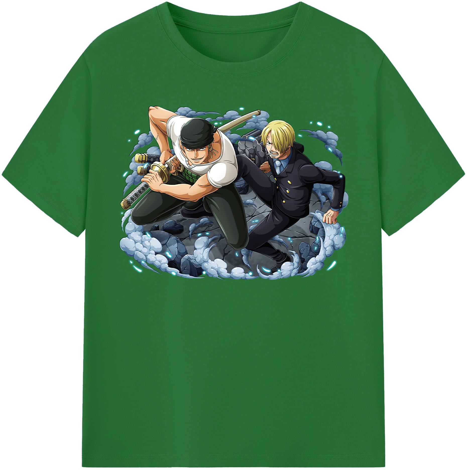 ワンピース ロロノア・ゾロ ONE PIECE Roronoa Zoro 綿100％半袖Tシャツ（フロントプリント）