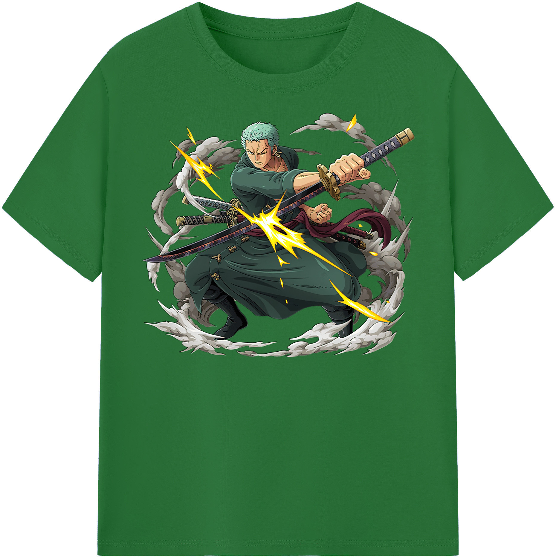ワンピース ロロノア・ゾロ ONE PIECE Roronoa Zoro 綿100％半袖Tシャツ（フロントプリント）