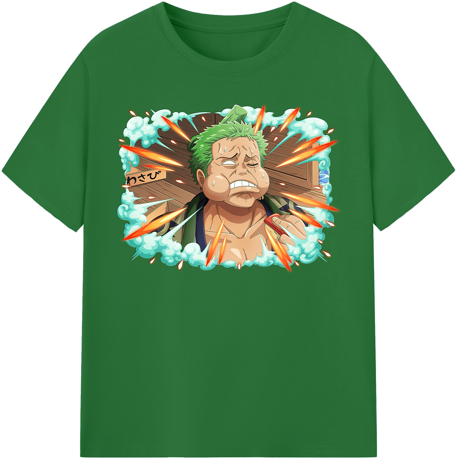 ワンピース ロロノア・ゾロ ONE PIECE Roronoa Zoro 綿100％半袖Tシャツ（フロントプリント）