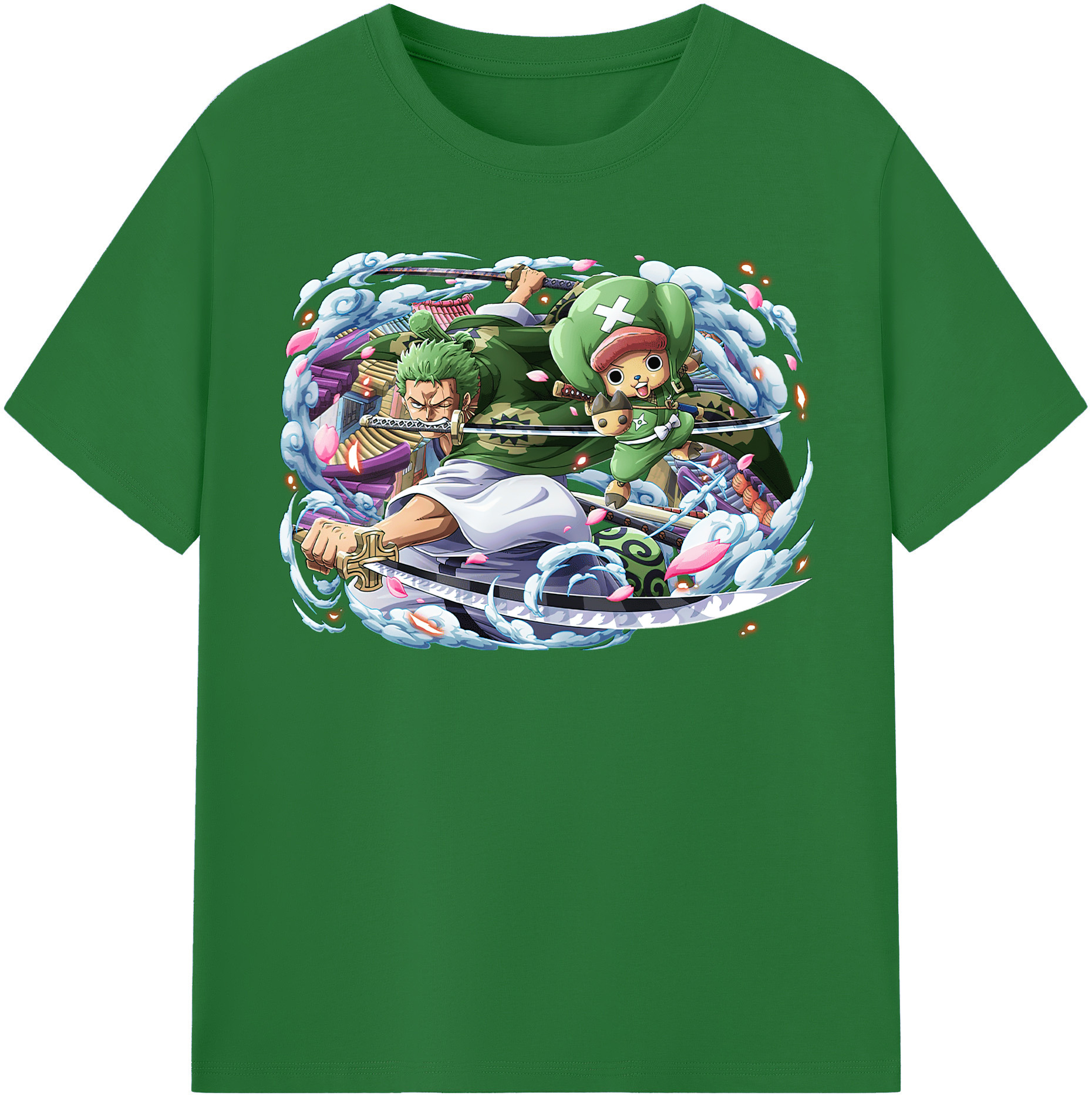 ワンピース ロロノア・ゾロ ONE PIECE Roronoa Zoro 綿100％半袖Tシャツ（フロントプリント）