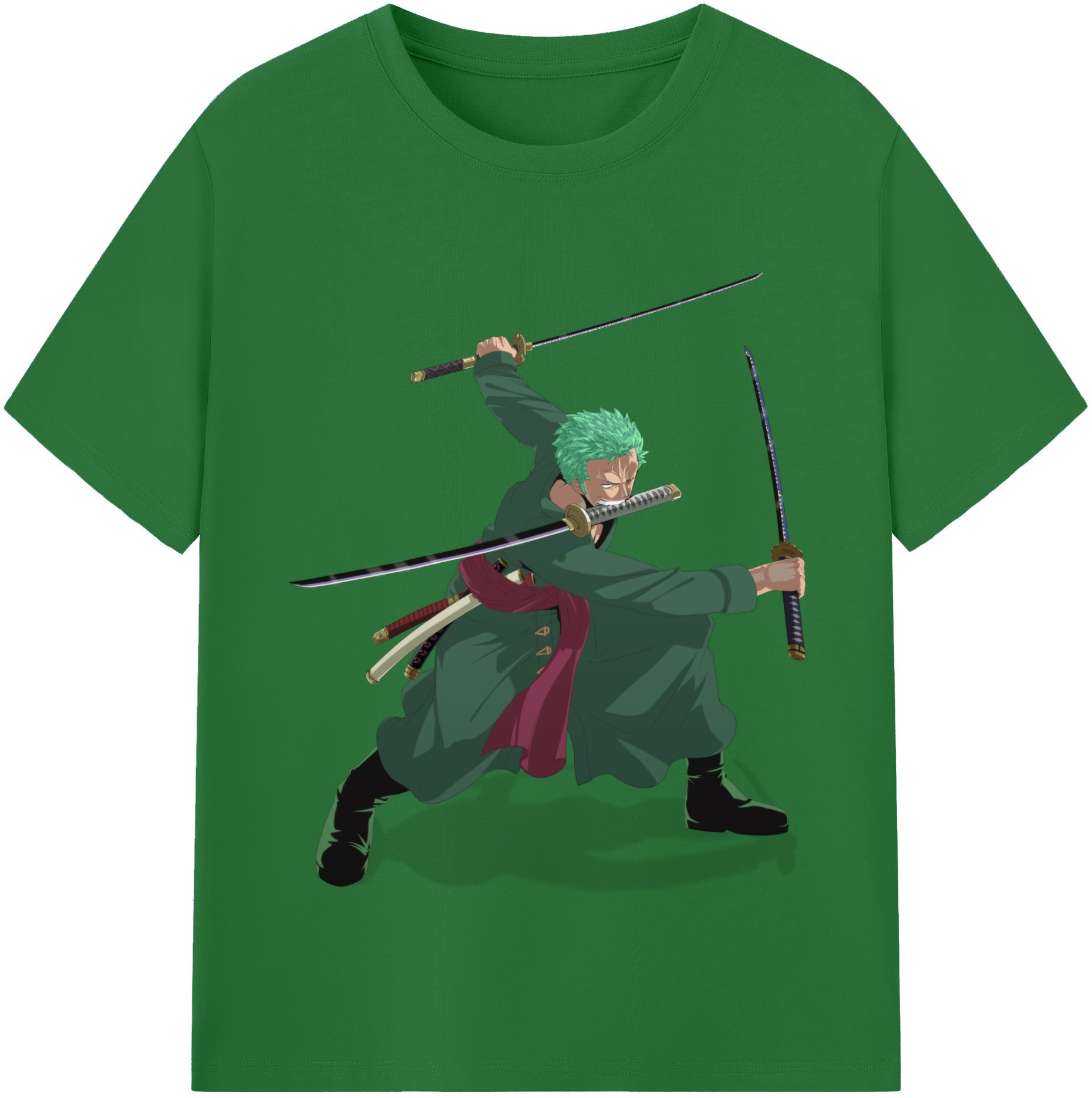 ワンピース ロロノア・ゾロ ONE PIECE Roronoa Zoro 綿100％半袖Tシャツ（フロントプリント）