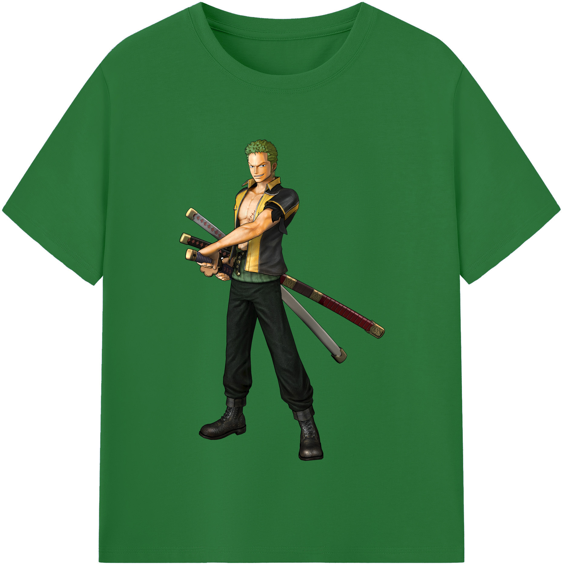 （画像用） ワンピース ロロノア・ゾロ ONE PIECE Roronoa Zoro 綿100％半袖Tシャツ（フロントプリント）