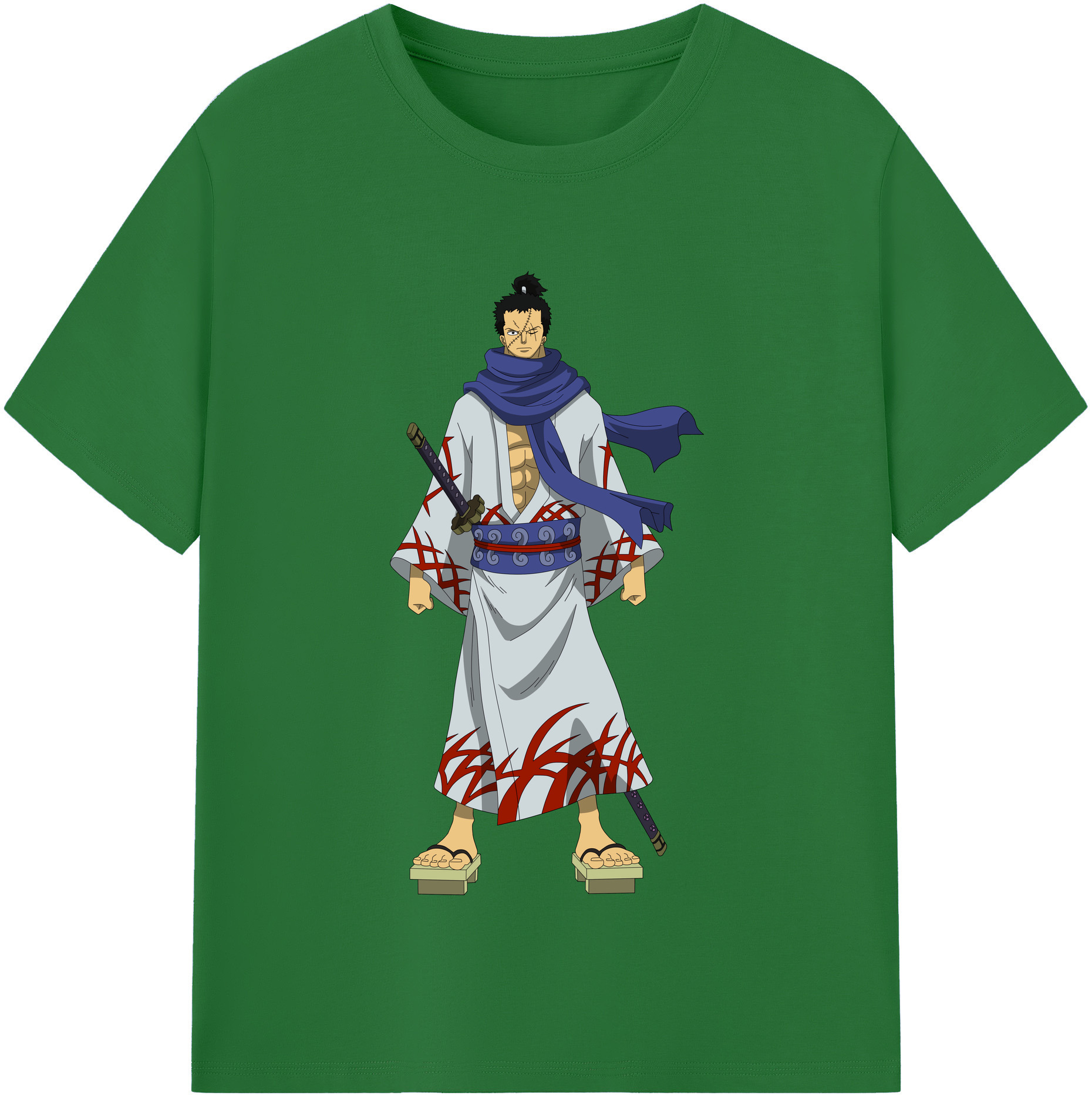 ワンピース ロロノア・ゾロ ONE PIECE Roronoa Zoro 綿100％半袖Tシャツ（フロントプリント）