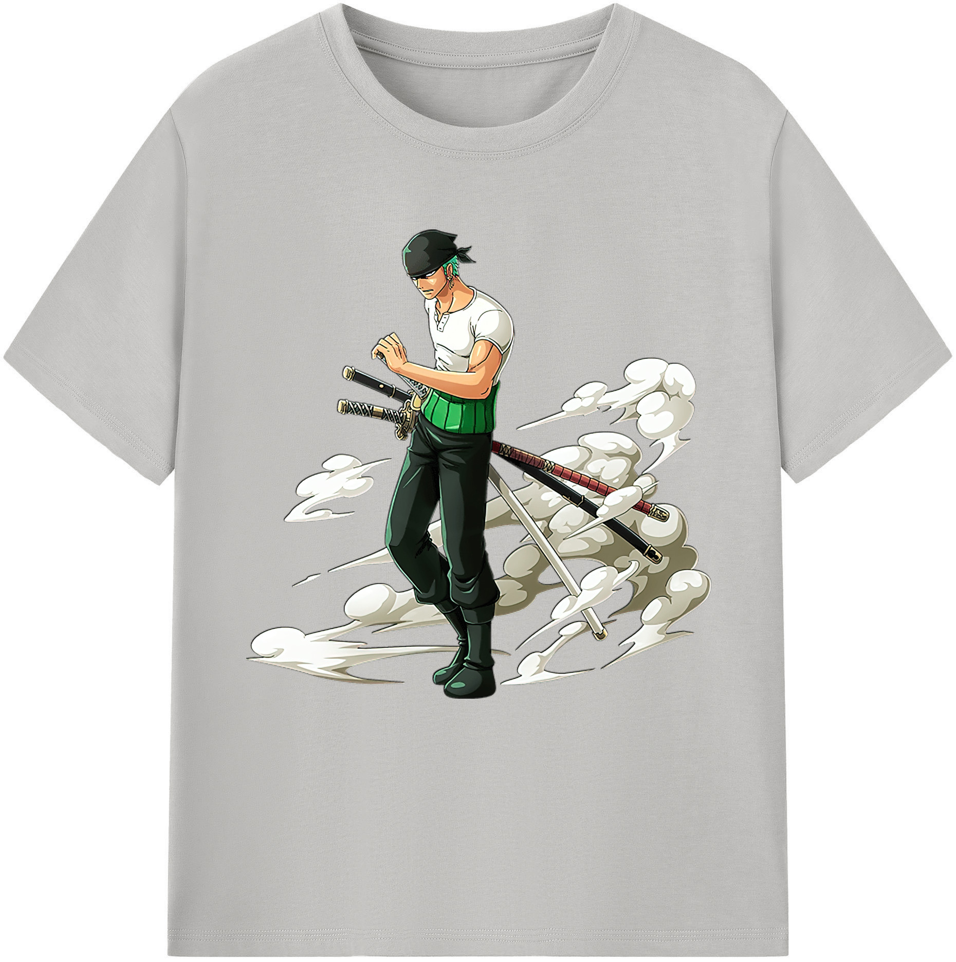 ワンピース ロロノア・ゾロ ONE PIECE Roronoa Zoro 綿100％半袖Tシャツ（フロントプリント）