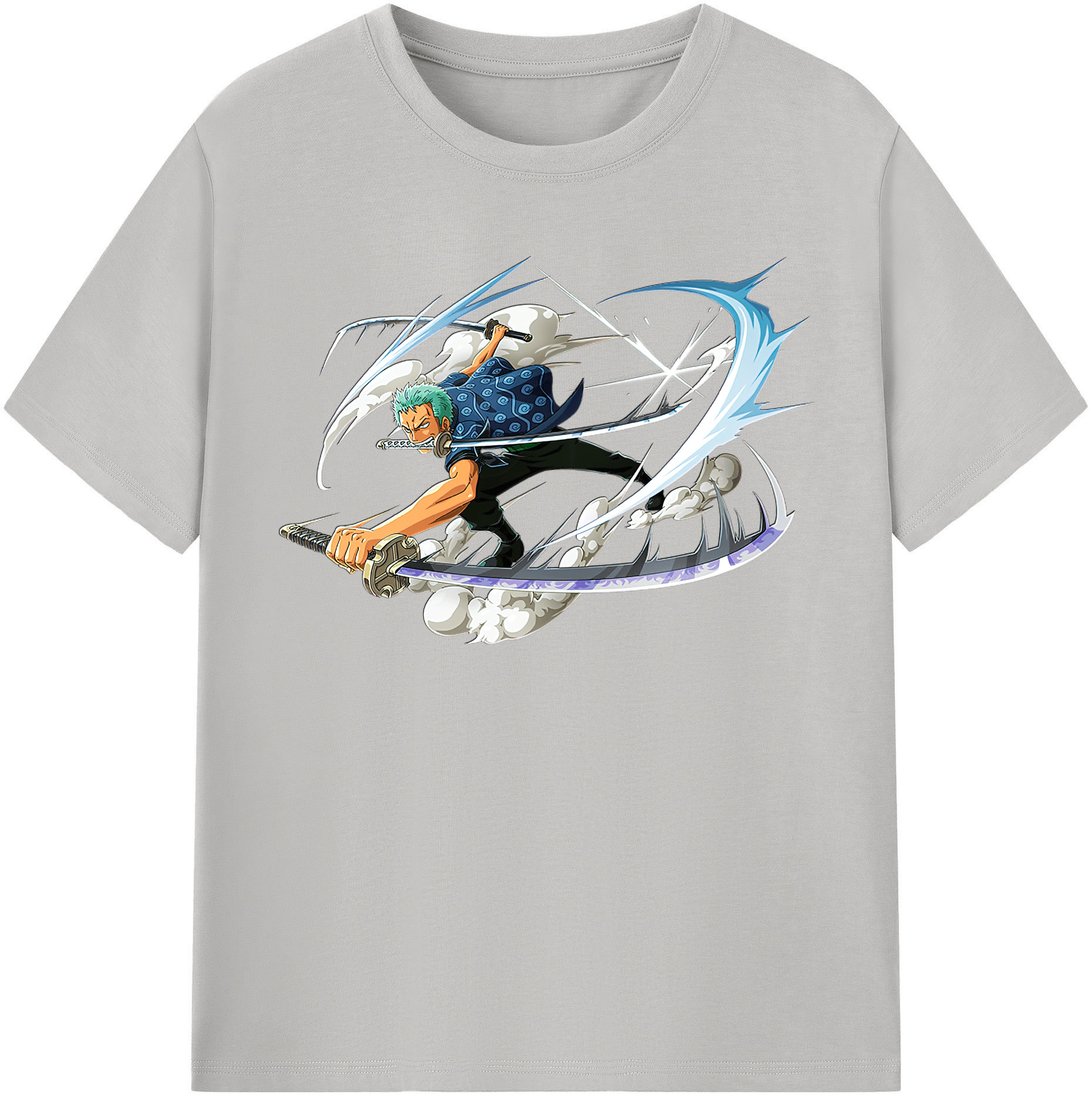 ワンピース ロロノア・ゾロ ONE PIECE Roronoa Zoro 綿100％半袖Tシャツ（フロントプリント）