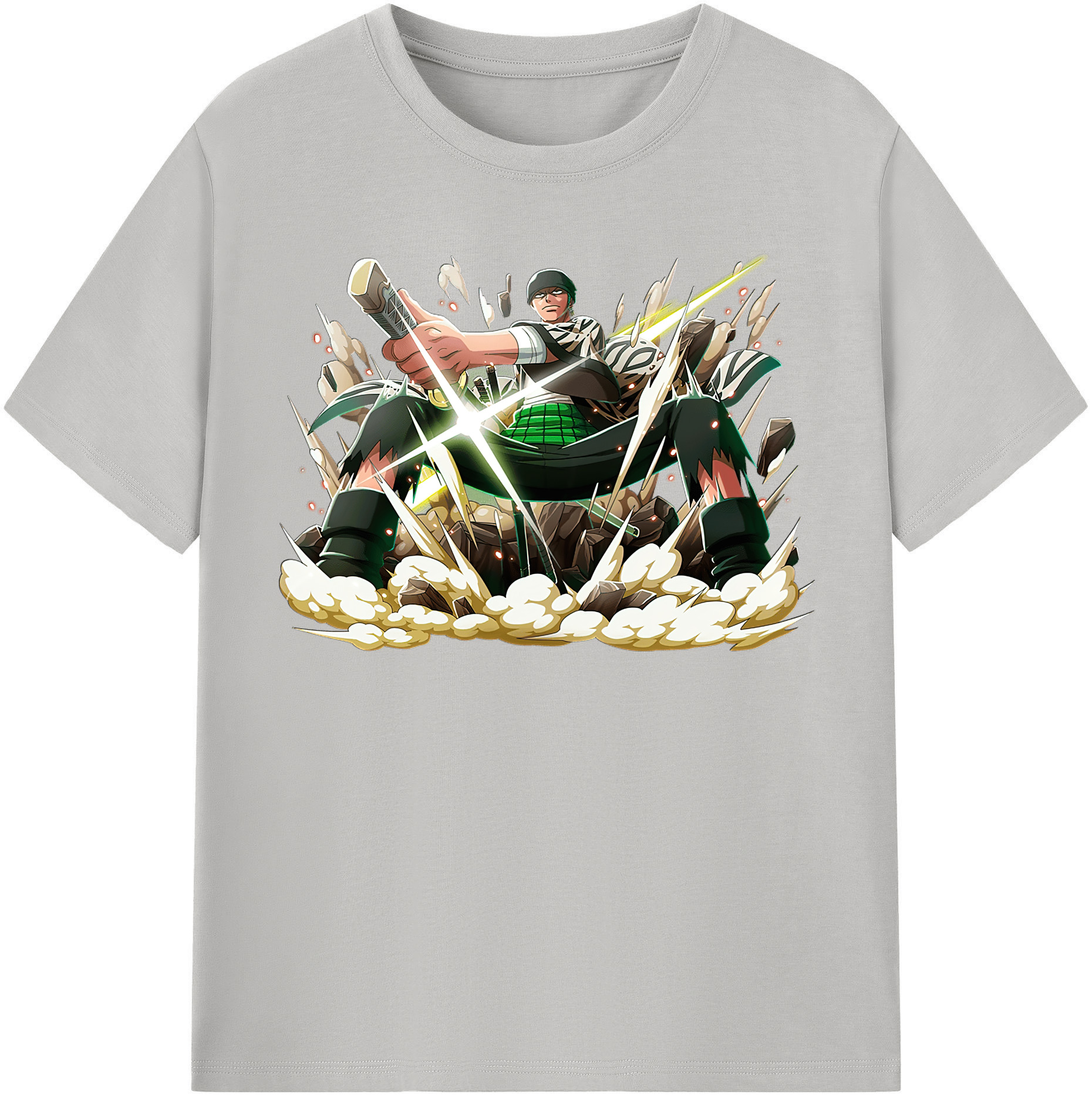 ワンピース ロロノア・ゾロ ONE PIECE Roronoa Zoro 綿100％半袖Tシャツ（フロントプリント）