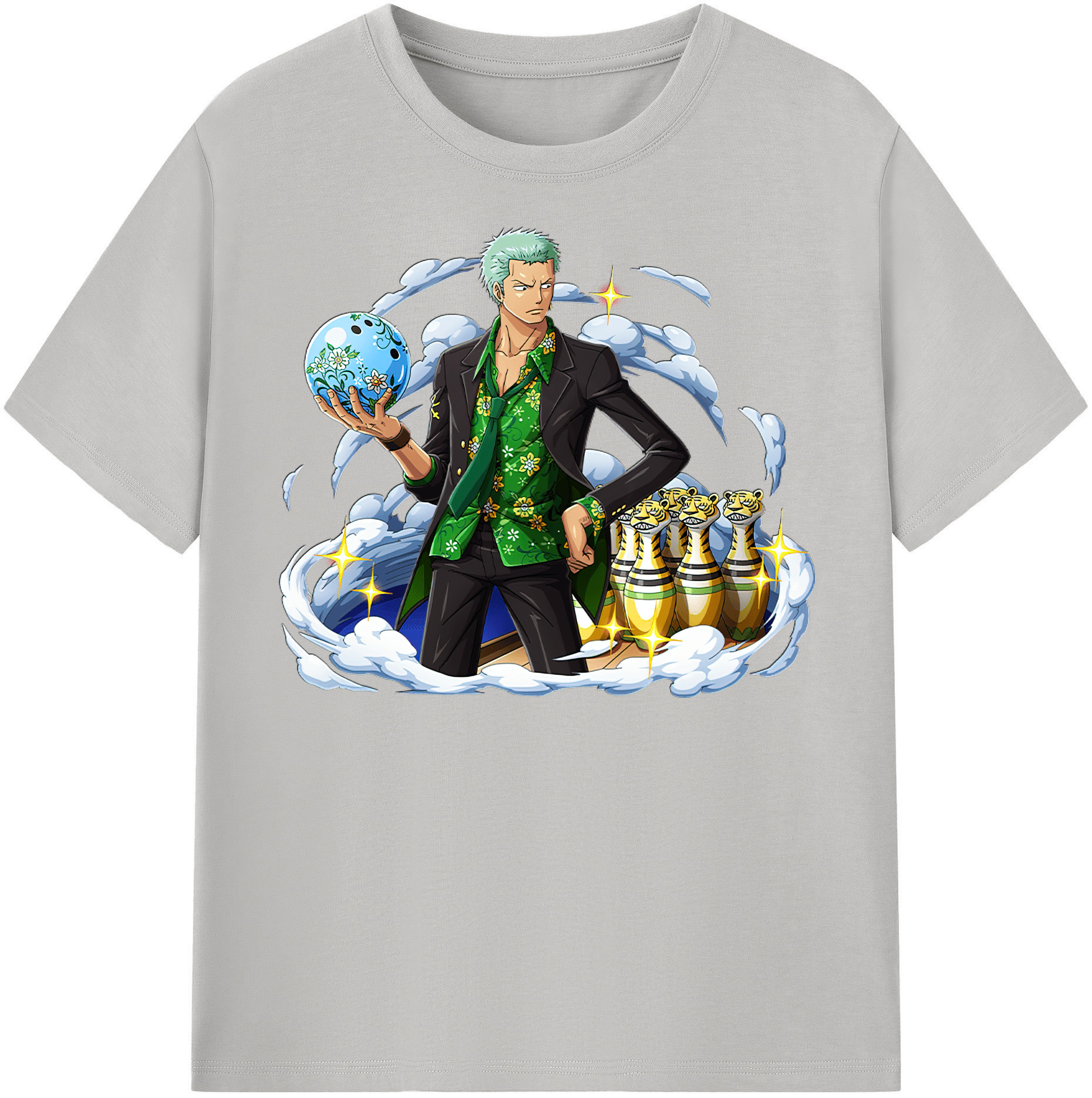 ワンピース ロロノア・ゾロ ONE PIECE Roronoa Zoro 綿100％半袖Tシャツ（フロントプリント）