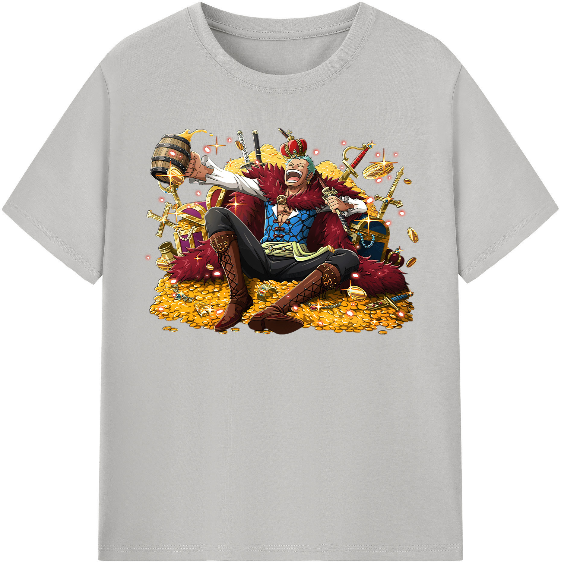 ワンピース ロロノア・ゾロ ONE PIECE Roronoa Zoro 綿100％半袖Tシャツ（フロントプリント）