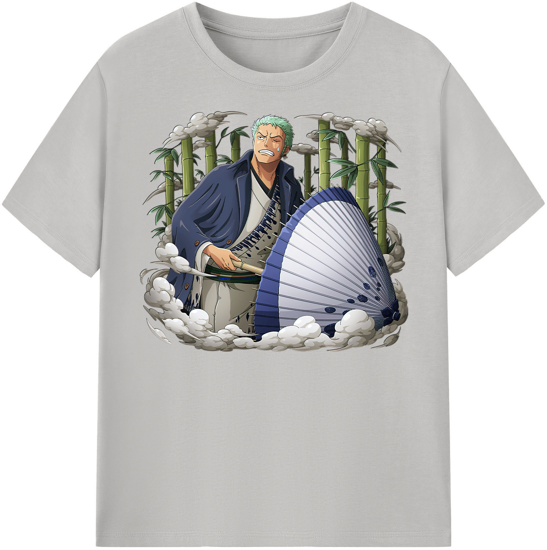 ワンピース ロロノア・ゾロ ONE PIECE Roronoa Zoro 綿100％半袖Tシャツ（フロントプリント）