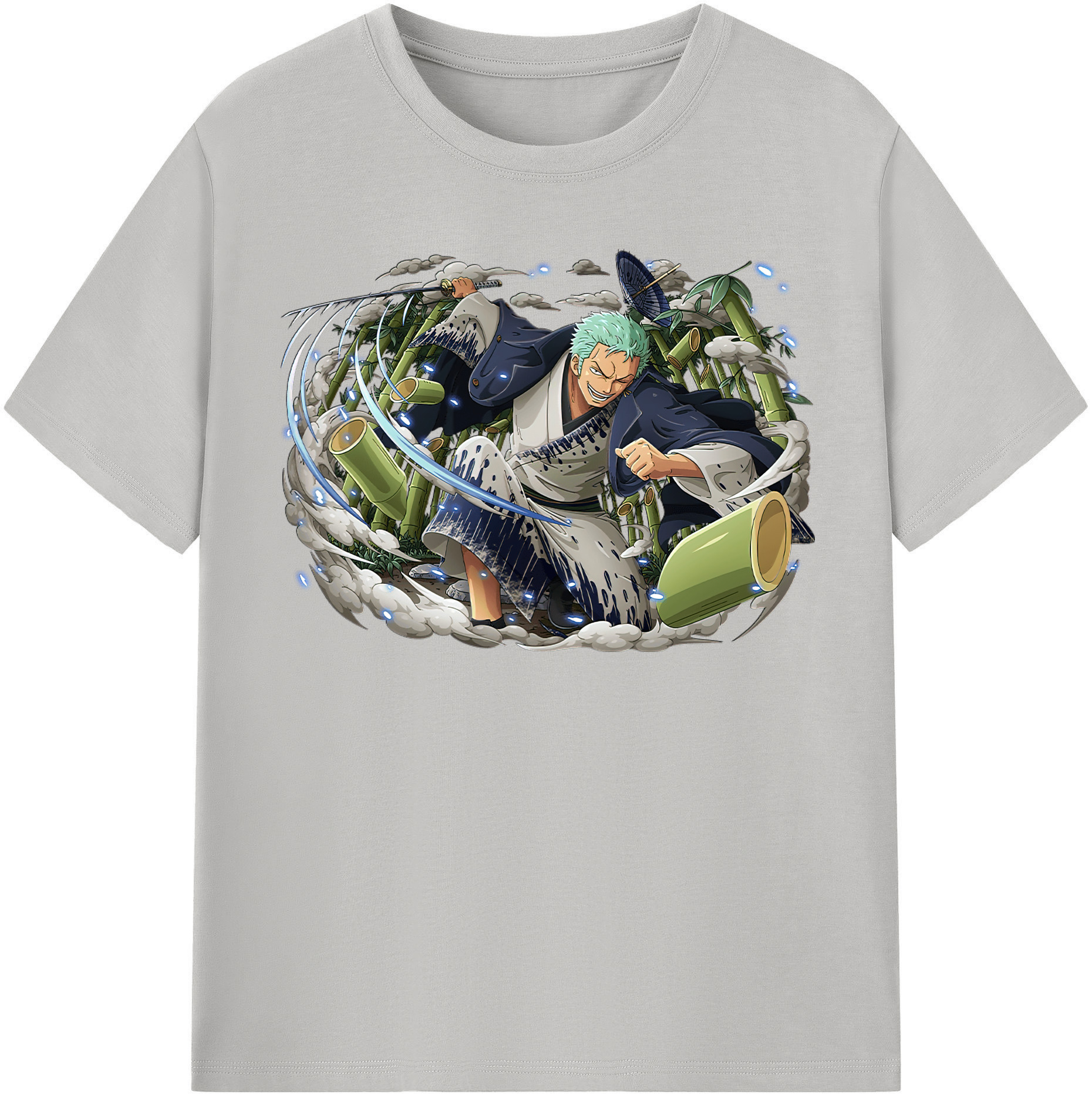 ワンピース ロロノア・ゾロ ONE PIECE Roronoa Zoro 綿100％半袖Tシャツ（フロントプリント）