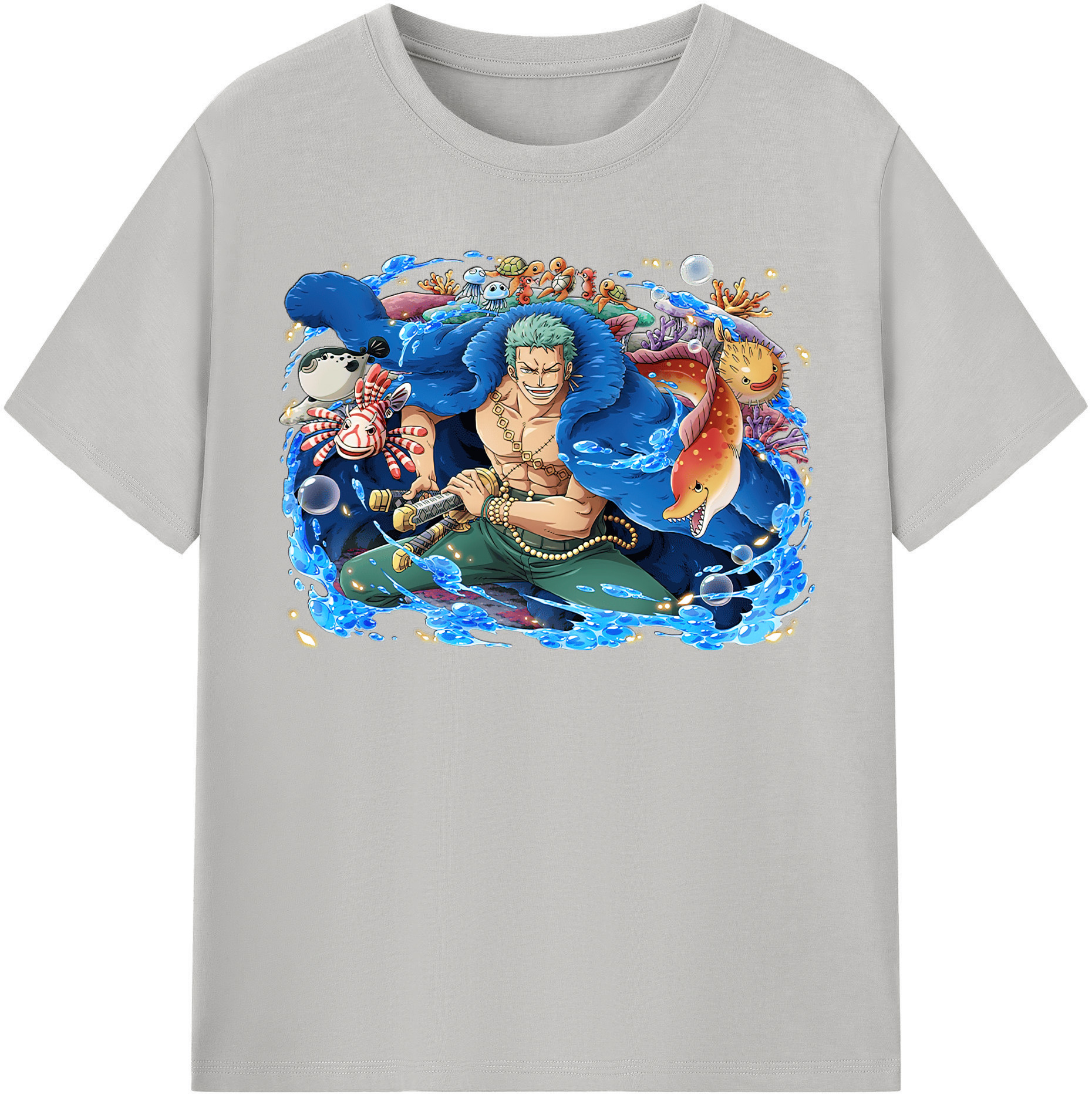 （画像用） ワンピース ロロノア・ゾロ ONE PIECE Roronoa Zoro 綿100％半袖Tシャツ（フロントプリント）