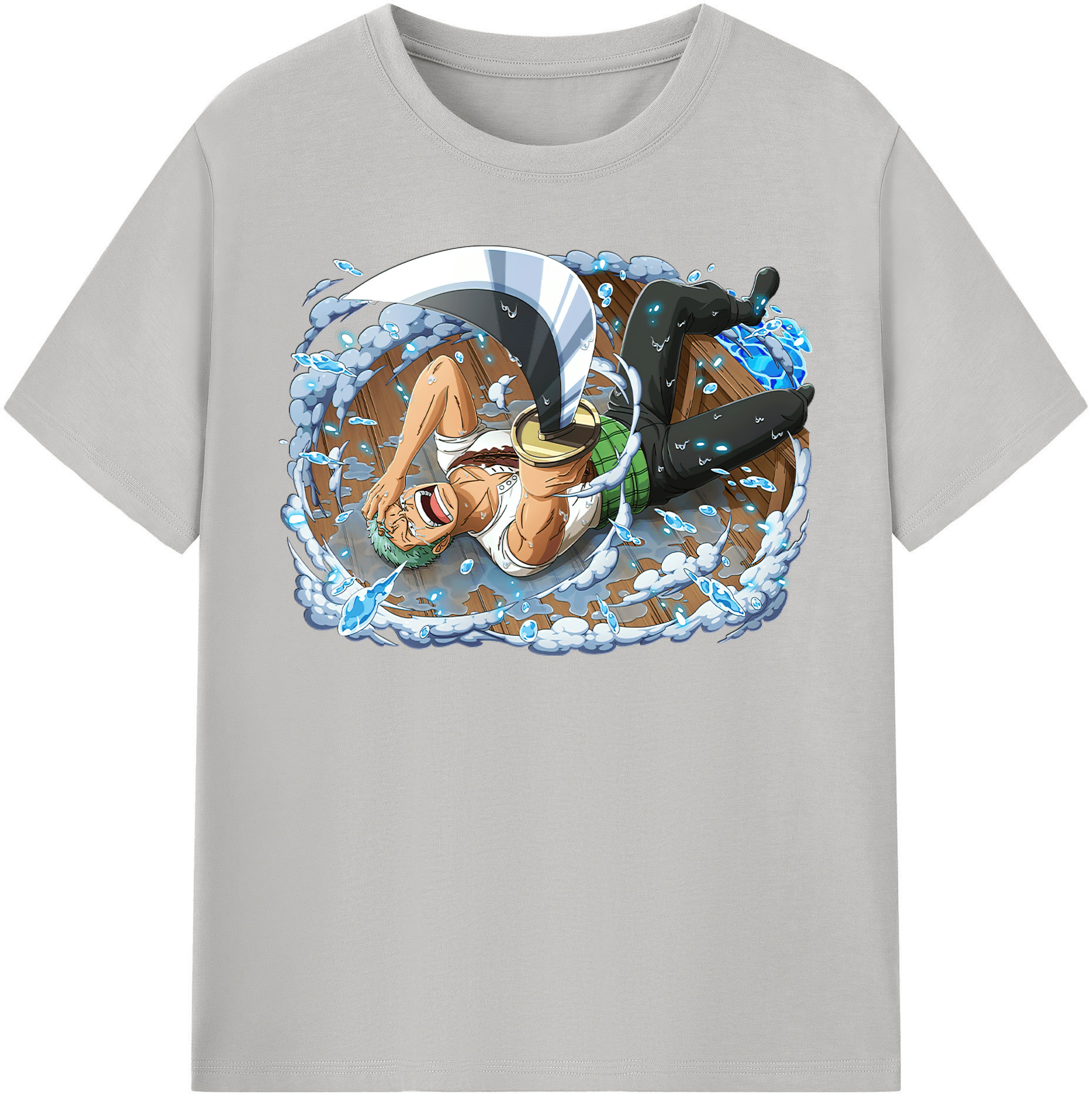 ワンピース ロロノア・ゾロ ONE PIECE Roronoa Zoro 綿100％半袖Tシャツ（フロントプリント）