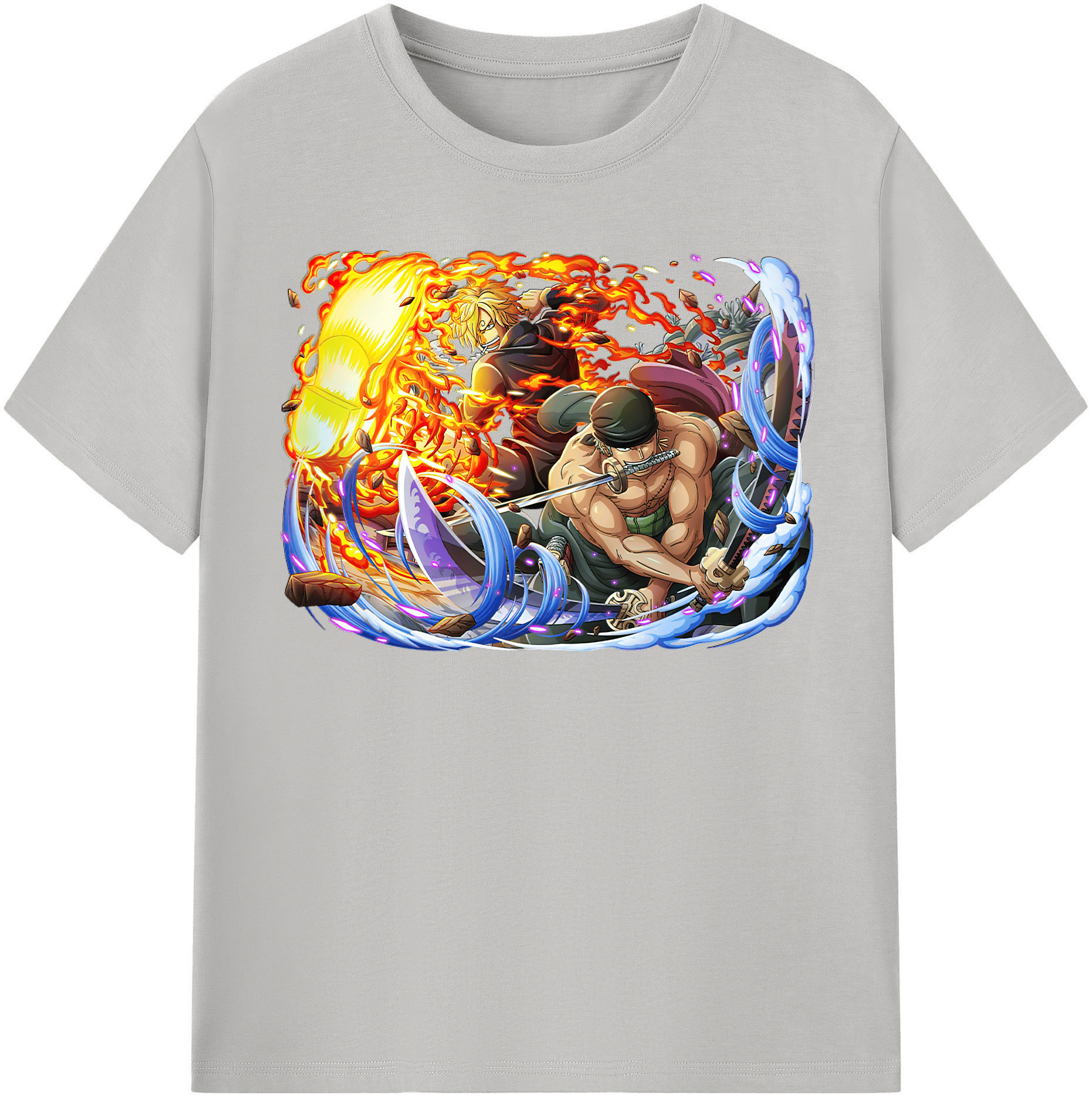 ワンピース ロロノア・ゾロ ONE PIECE Roronoa Zoro 綿100％半袖Tシャツ（フロントプリント）