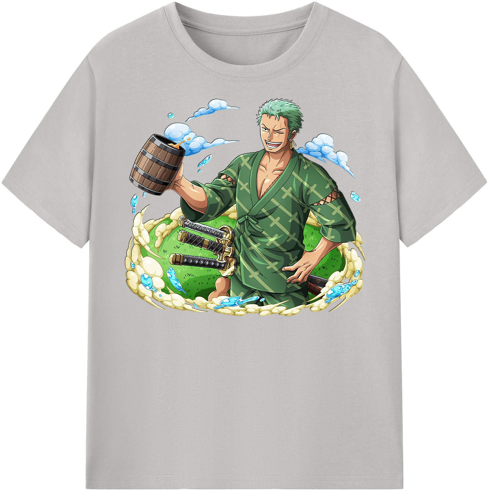 ワンピース ロロノア・ゾロ ONE PIECE Roronoa Zoro 綿100％半袖Tシャツ（フロントプリント）