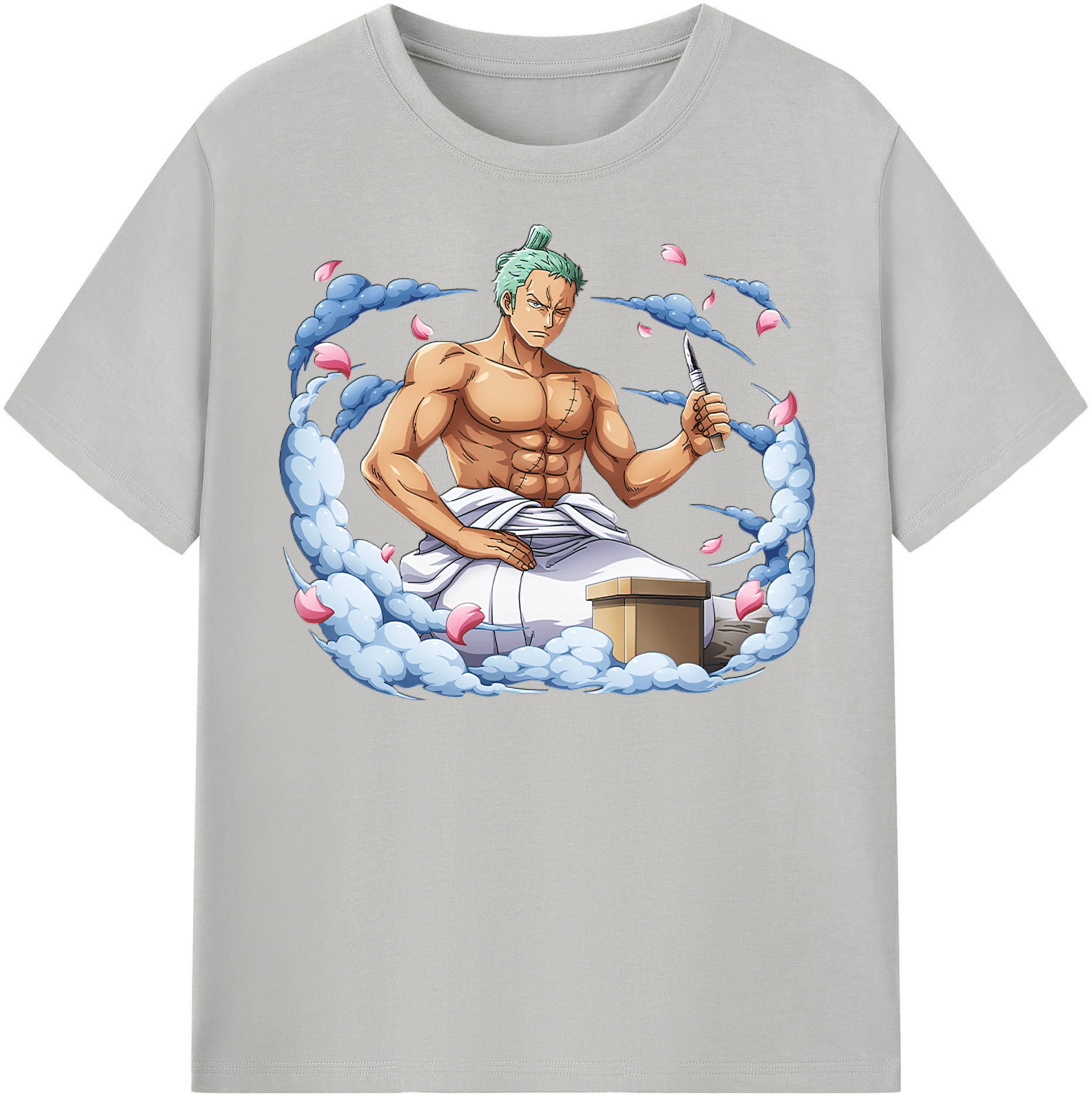 ワンピース ロロノア・ゾロ ONE PIECE Roronoa Zoro 綿100％半袖Tシャツ（フロントプリント）