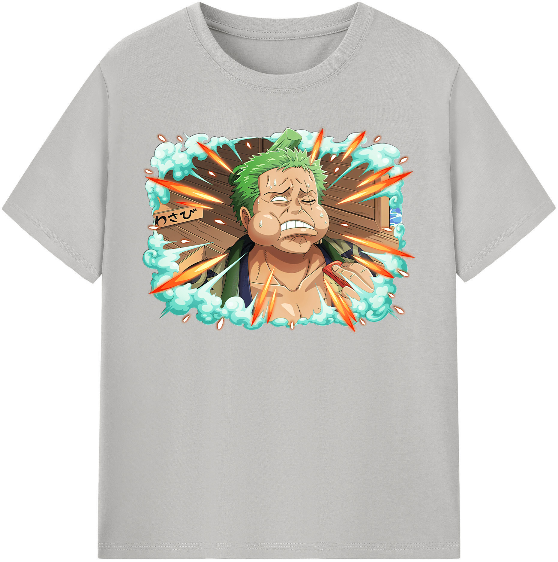 ワンピース ロロノア・ゾロ ONE PIECE Roronoa Zoro 綿100％半袖Tシャツ（フロントプリント）