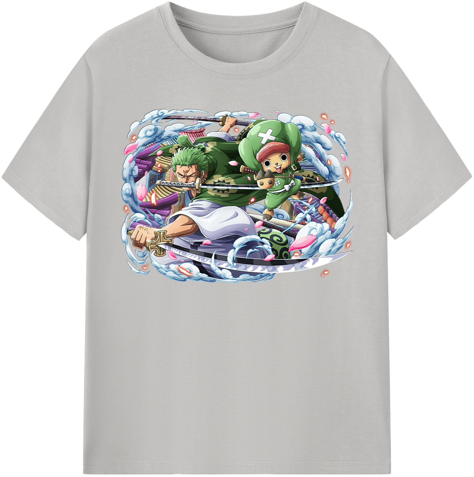 ワンピース ロロノア・ゾロ ONE PIECE Roronoa Zoro 綿100％半袖Tシャツ（フロントプリント）