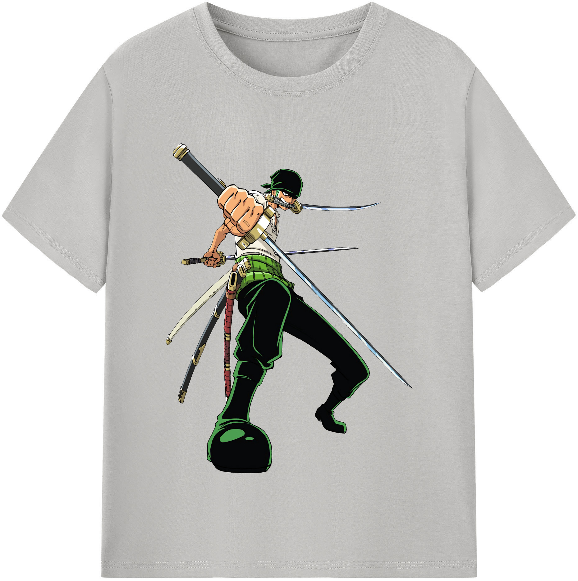 ワンピース ロロノア・ゾロ ONE PIECE Roronoa Zoro 綿100％半袖Tシャツ（フロントプリント）