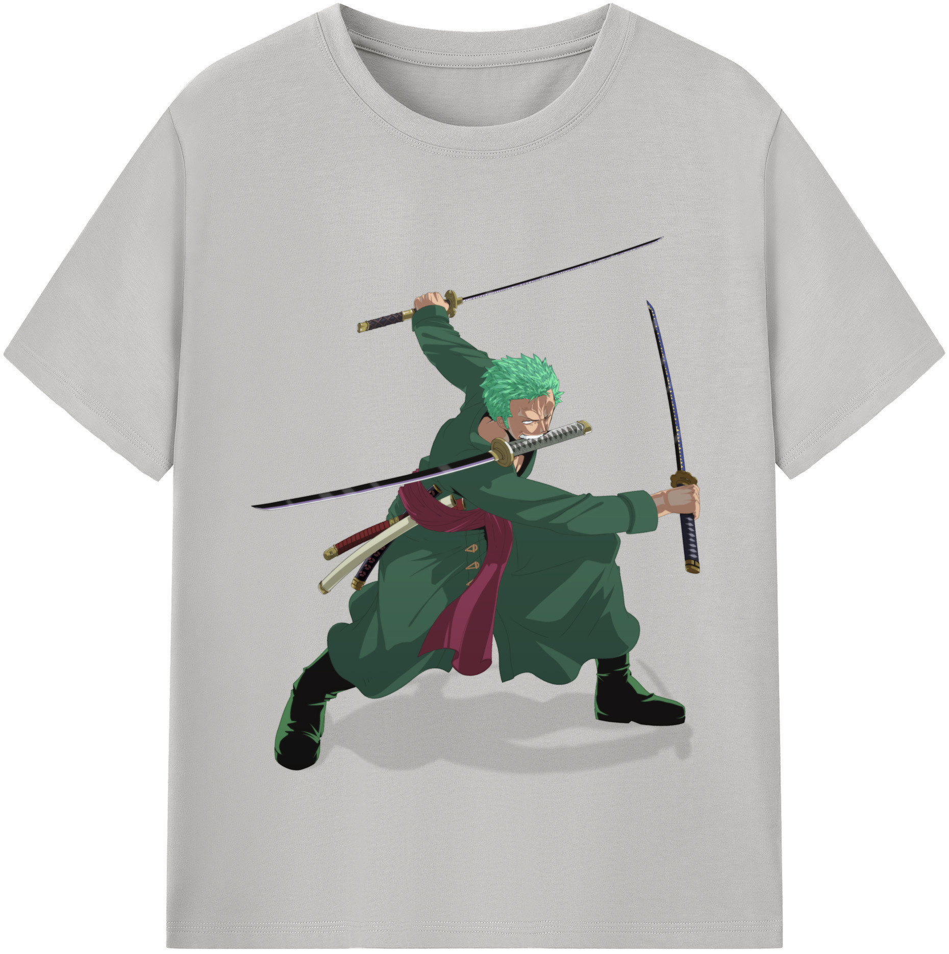 ワンピース ロロノア・ゾロ ONE PIECE Roronoa Zoro 綿100％半袖Tシャツ（フロントプリント）