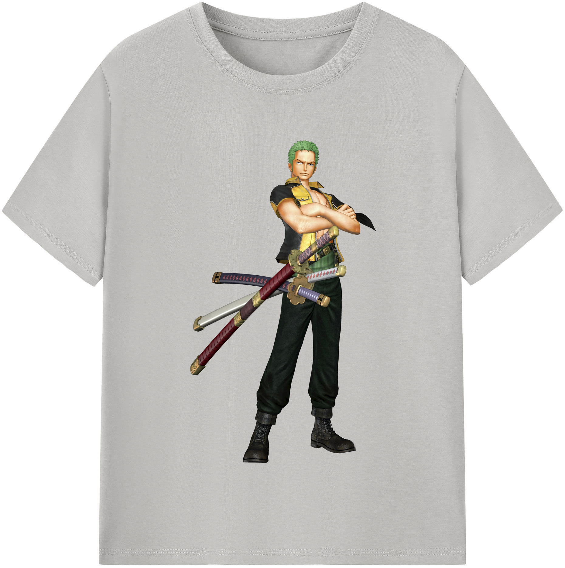 ワンピース ロロノア・ゾロ ONE PIECE Roronoa Zoro 綿100％半袖Tシャツ（フロントプリント）
