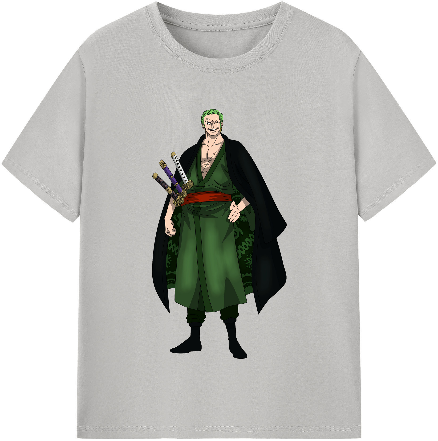 ワンピース ロロノア・ゾロ ONE PIECE Roronoa Zoro 綿100％半袖Tシャツ（フロントプリント）