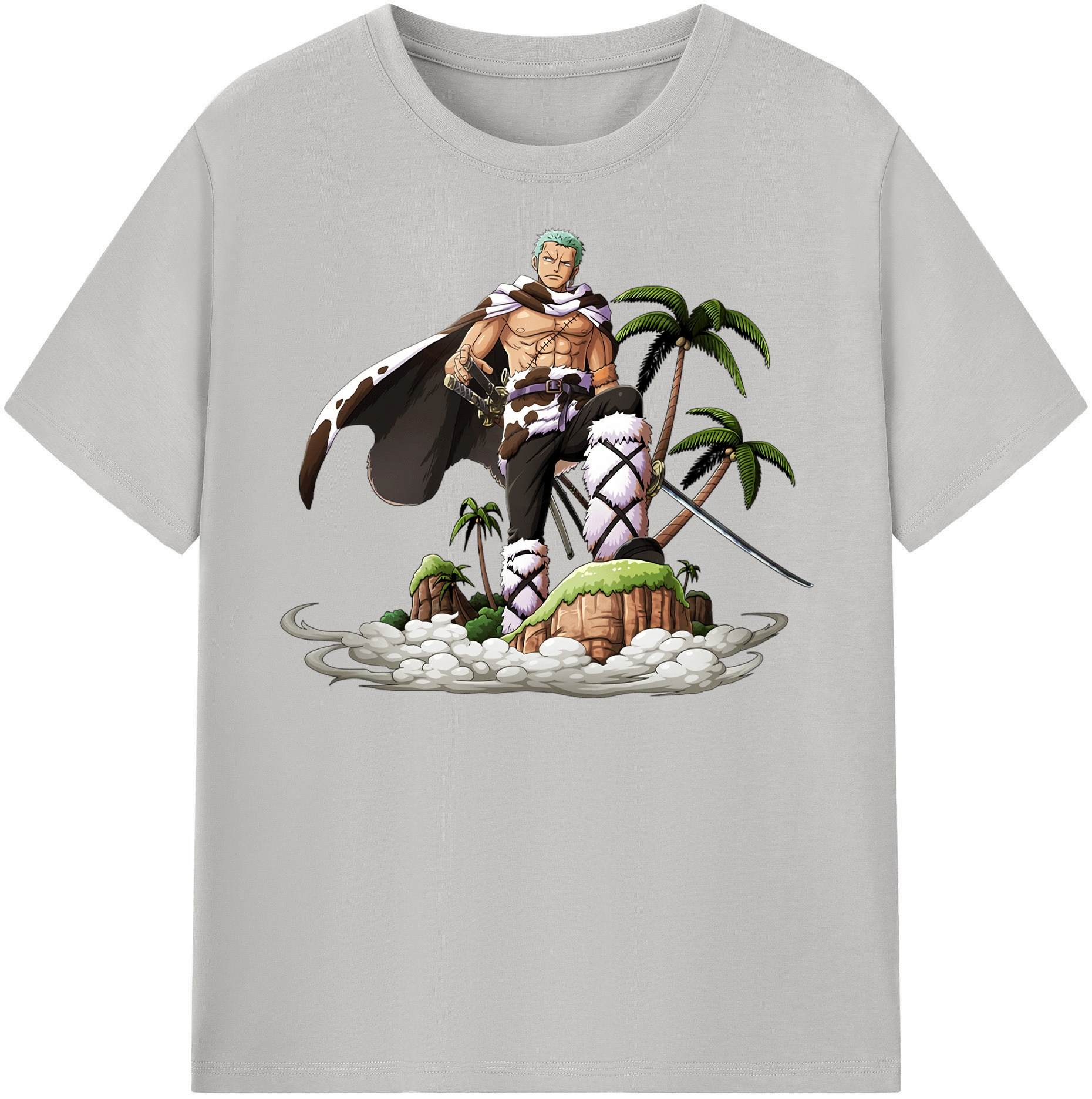 ワンピース ロロノア・ゾロ ONE PIECE Roronoa Zoro 綿100％半袖Tシャツ（フロントプリント）