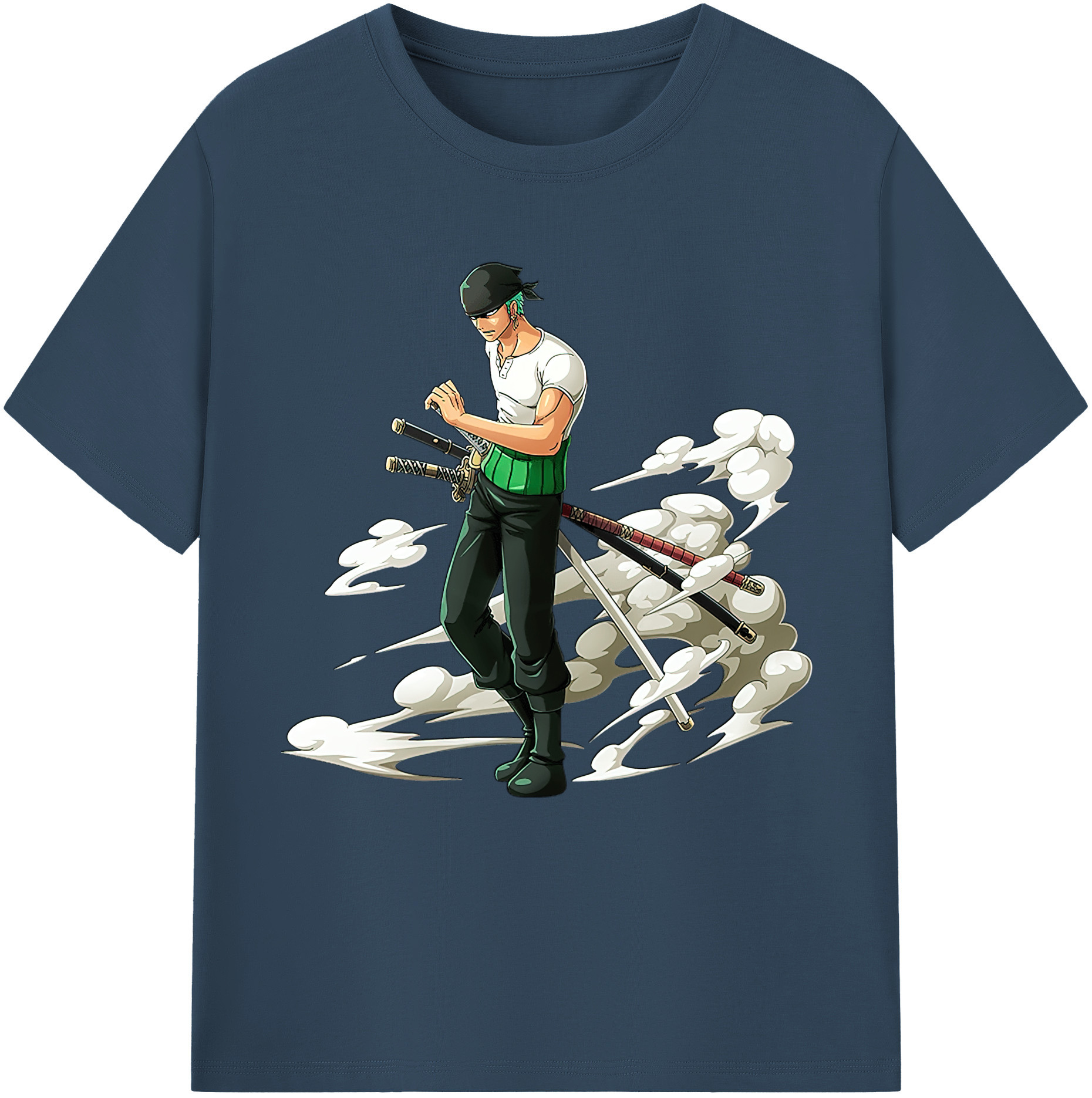 ワンピース ロロノア・ゾロ ONE PIECE Roronoa Zoro 綿100％半袖Tシャツ（フロントプリント）