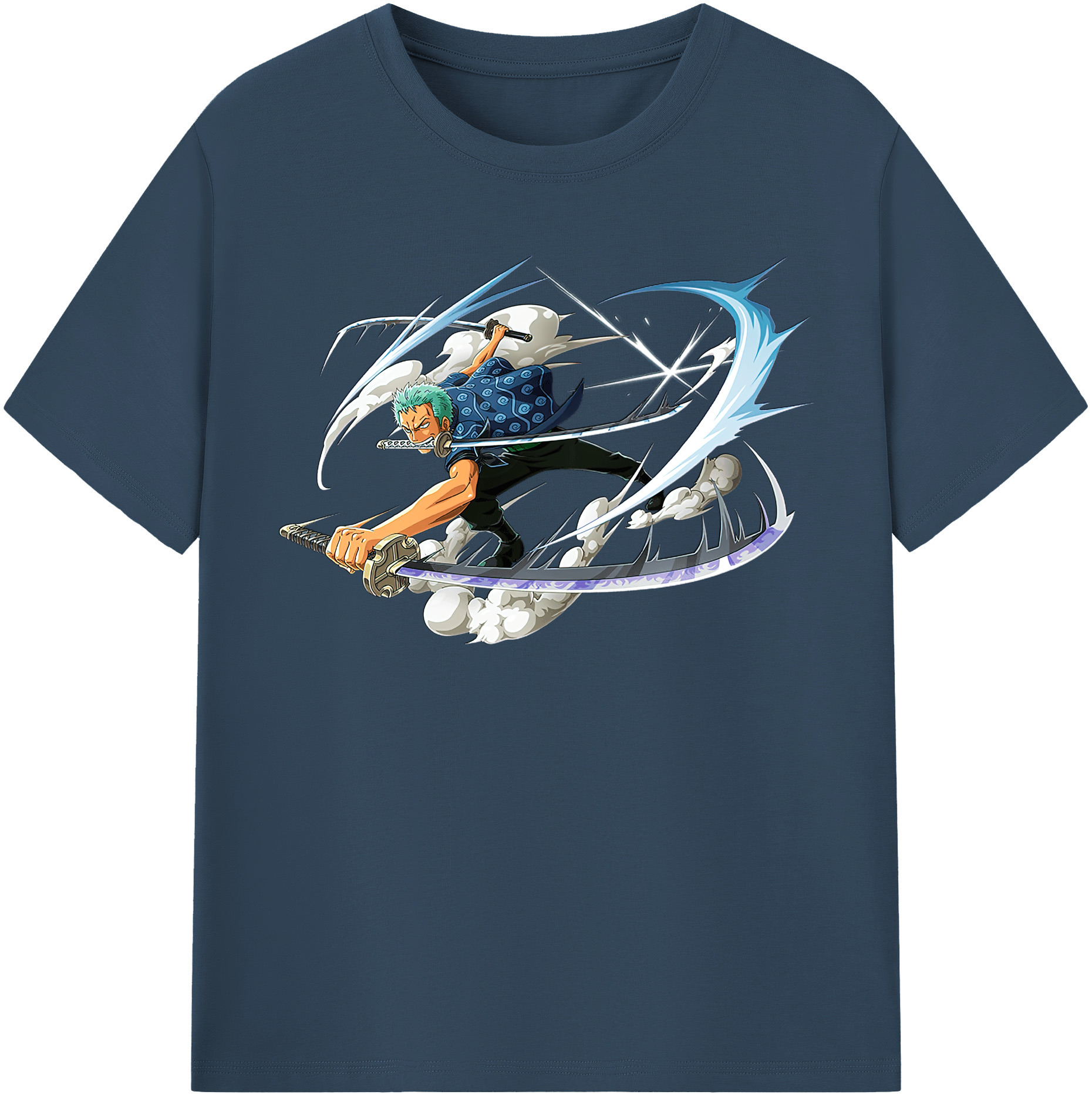 ワンピース ロロノア・ゾロ ONE PIECE Roronoa Zoro 綿100％半袖Tシャツ（フロントプリント）