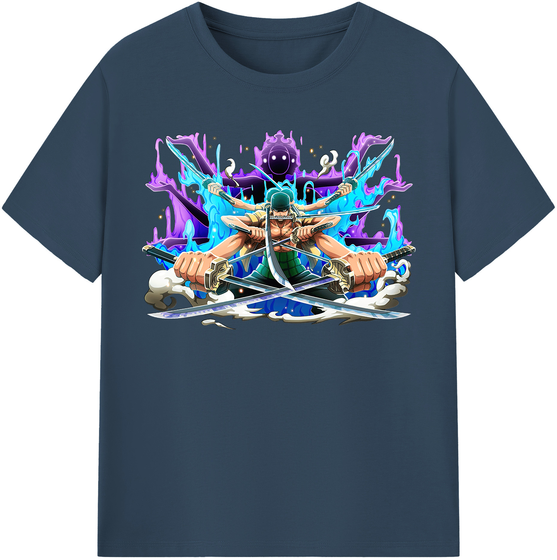 ワンピース ロロノア・ゾロ ONE PIECE Roronoa Zoro 綿100％半袖Tシャツ（フロントプリント）