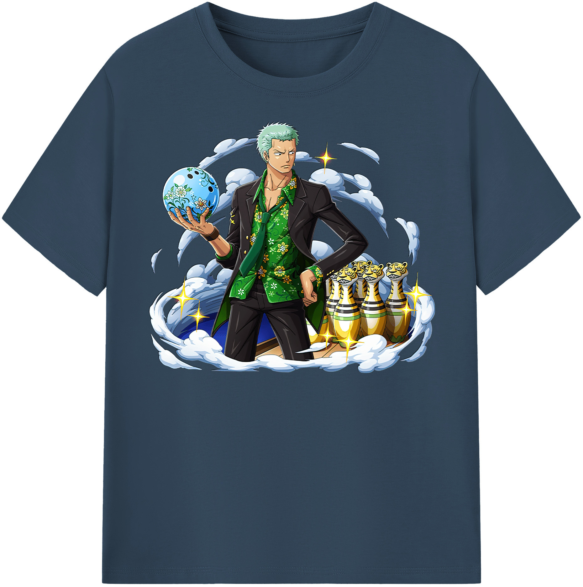 ワンピース ロロノア・ゾロ ONE PIECE Roronoa Zoro 綿100％半袖Tシャツ（フロントプリント）