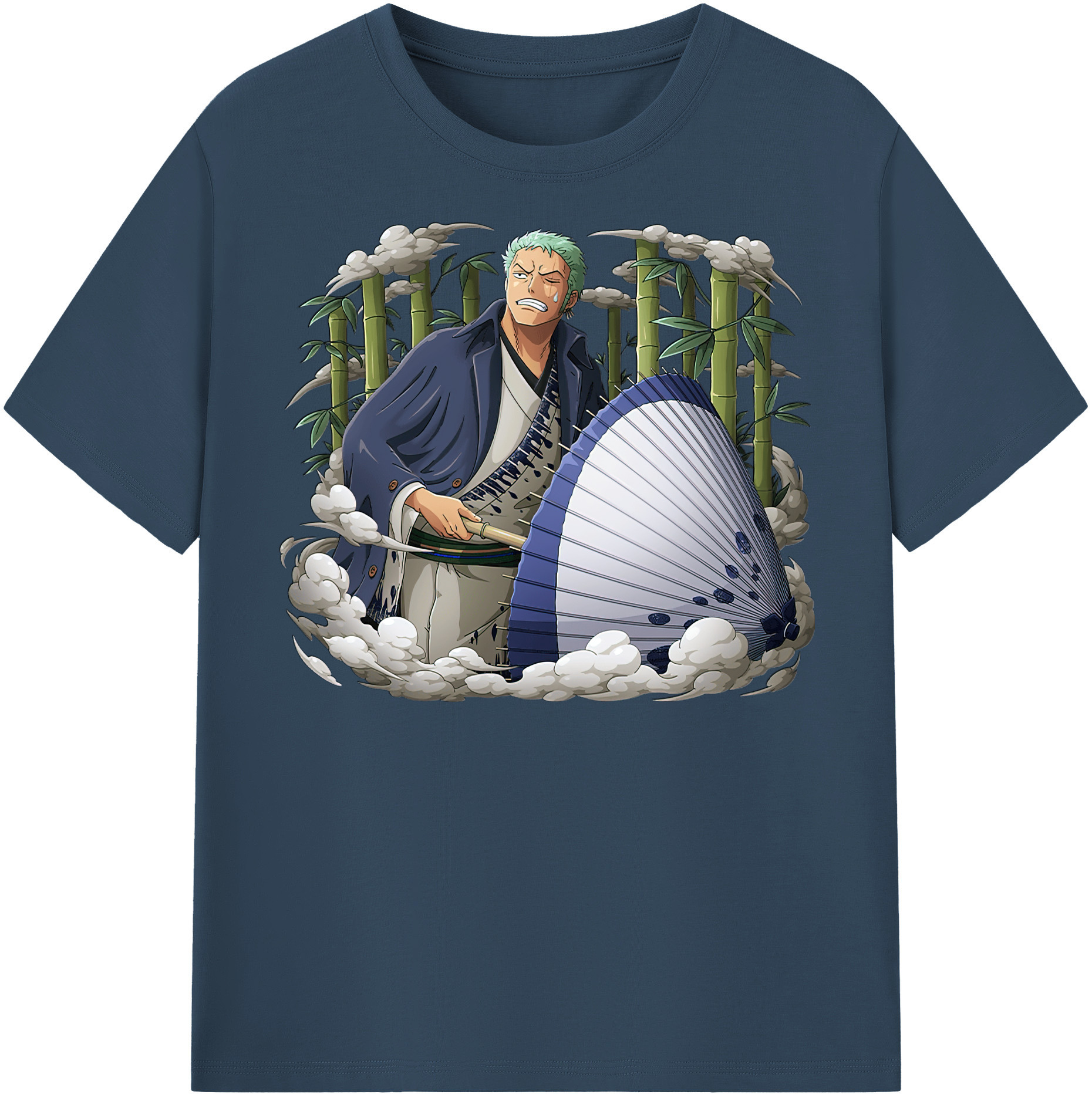 ワンピース ロロノア・ゾロ ONE PIECE Roronoa Zoro 綿100％半袖Tシャツ（フロントプリント）