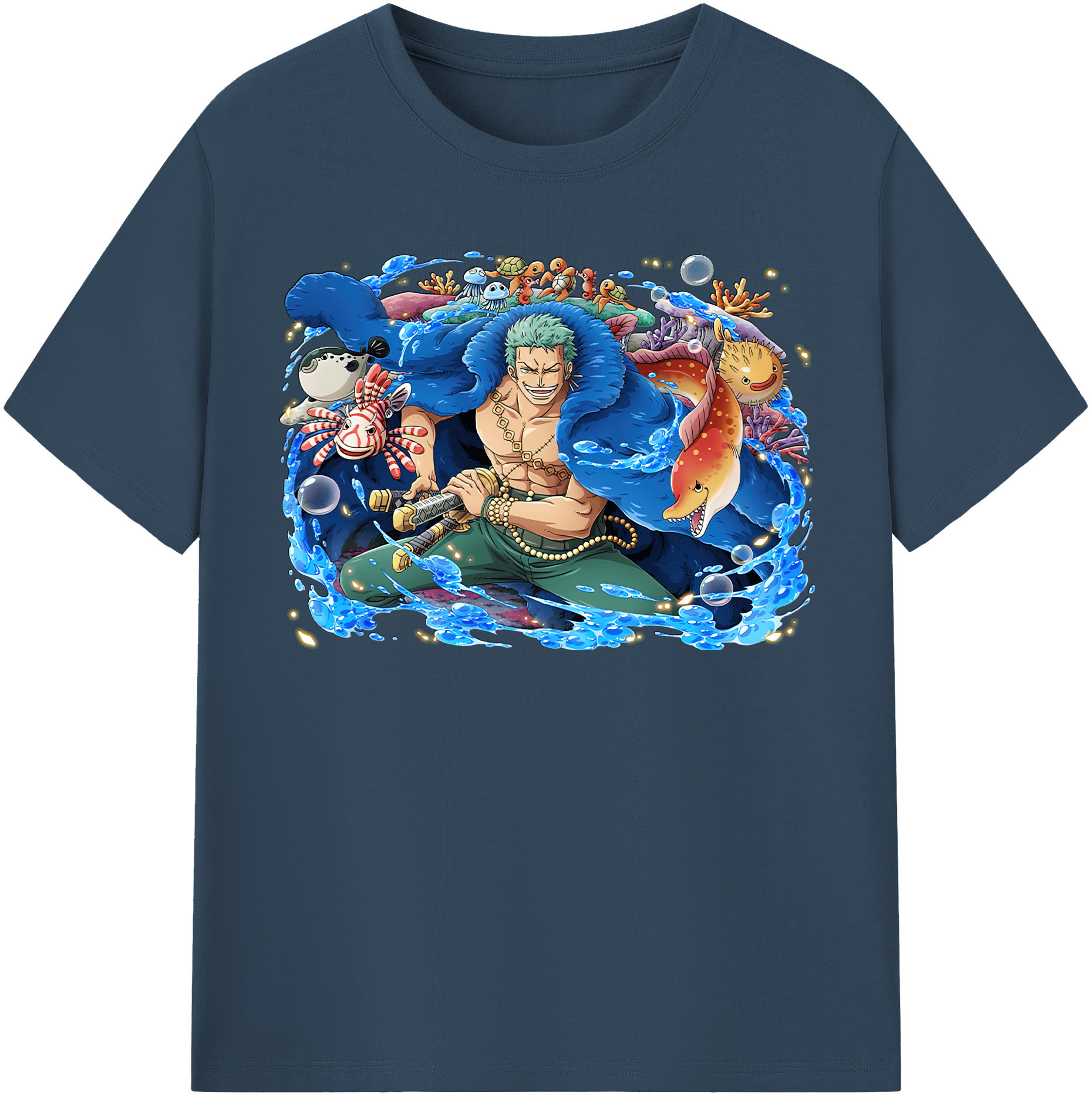 （画像用） ワンピース ロロノア・ゾロ ONE PIECE Roronoa Zoro 綿100％半袖Tシャツ（フロントプリント）