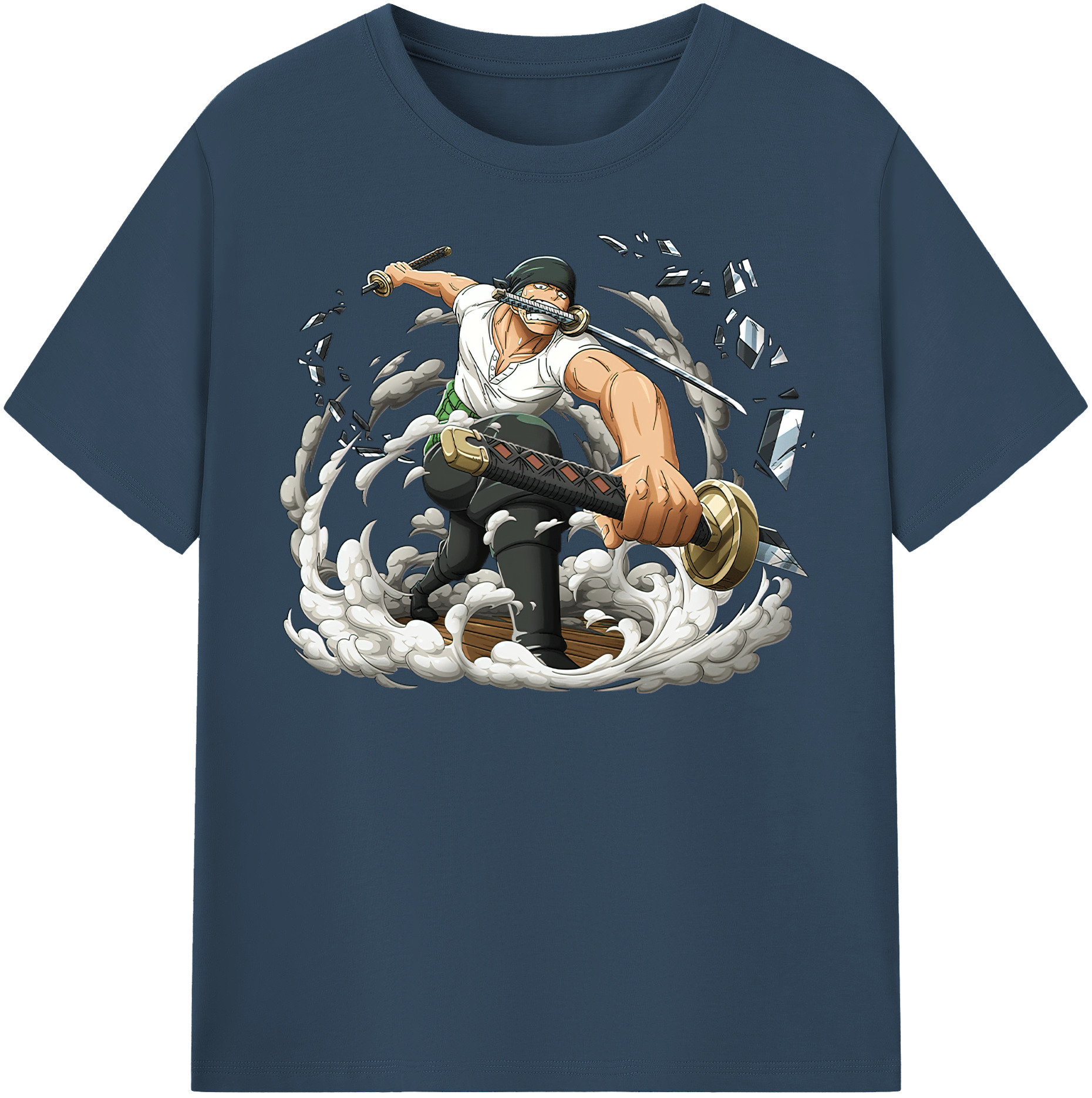 ワンピース ロロノア・ゾロ ONE PIECE Roronoa Zoro 綿100％半袖Tシャツ（フロントプリント）