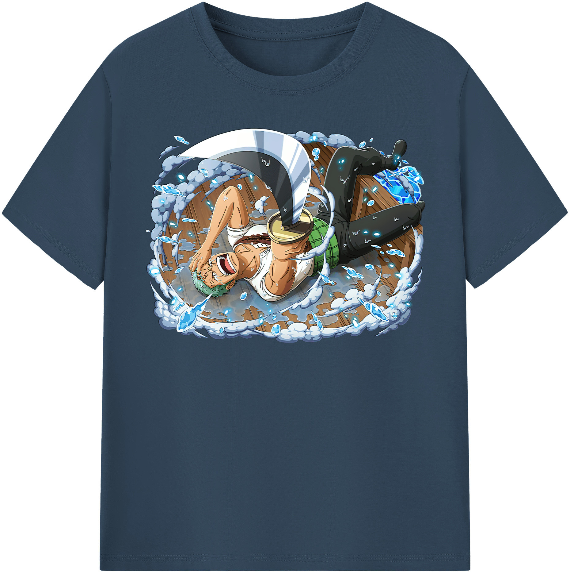 ワンピース ロロノア・ゾロ ONE PIECE Roronoa Zoro 綿100％半袖Tシャツ（フロントプリント）