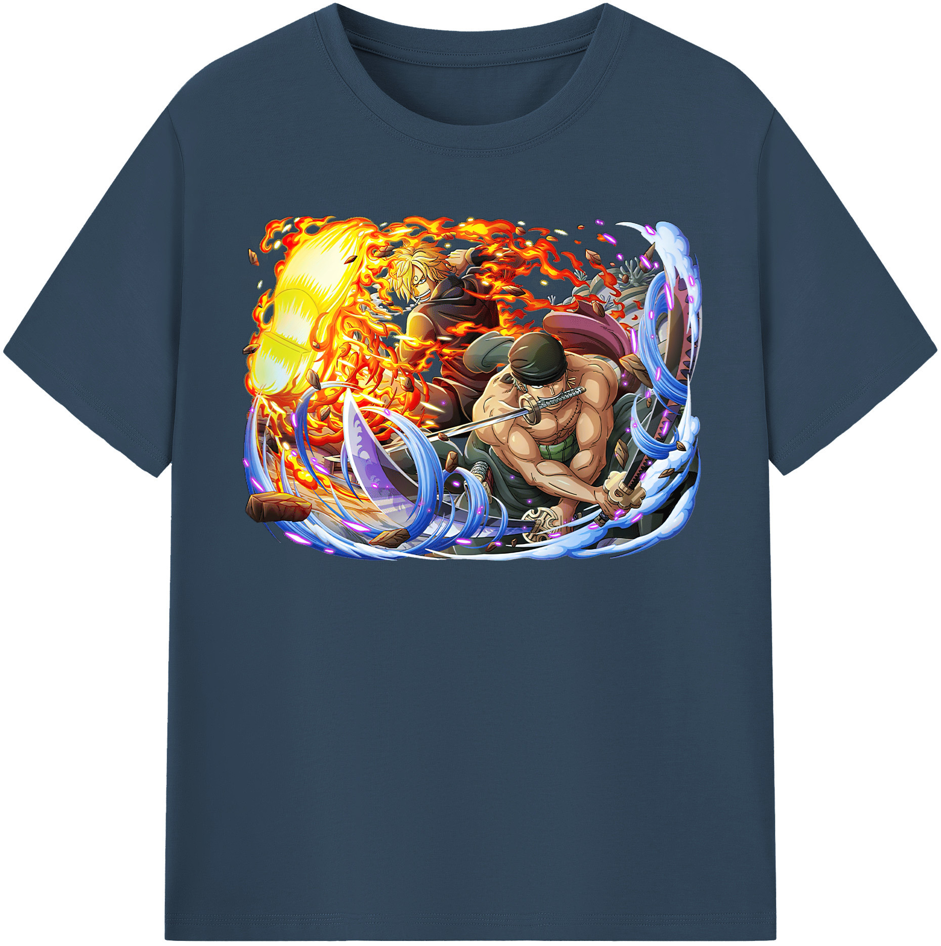 ワンピース ロロノア・ゾロ ONE PIECE Roronoa Zoro 綿100％半袖Tシャツ（フロントプリント）