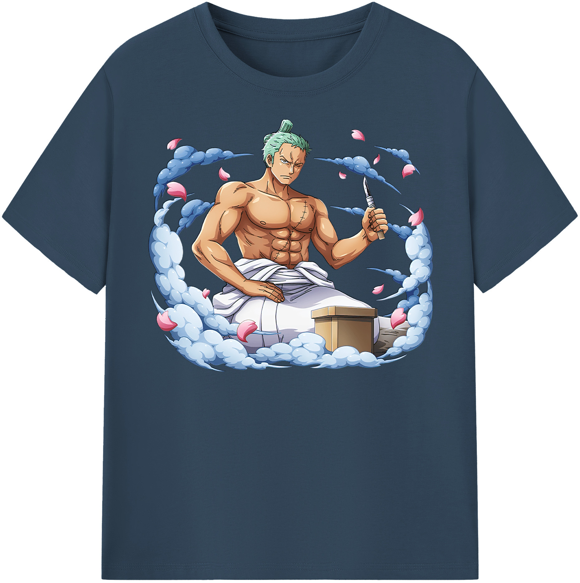 ワンピース ロロノア・ゾロ ONE PIECE Roronoa Zoro 綿100％半袖Tシャツ（フロントプリント）