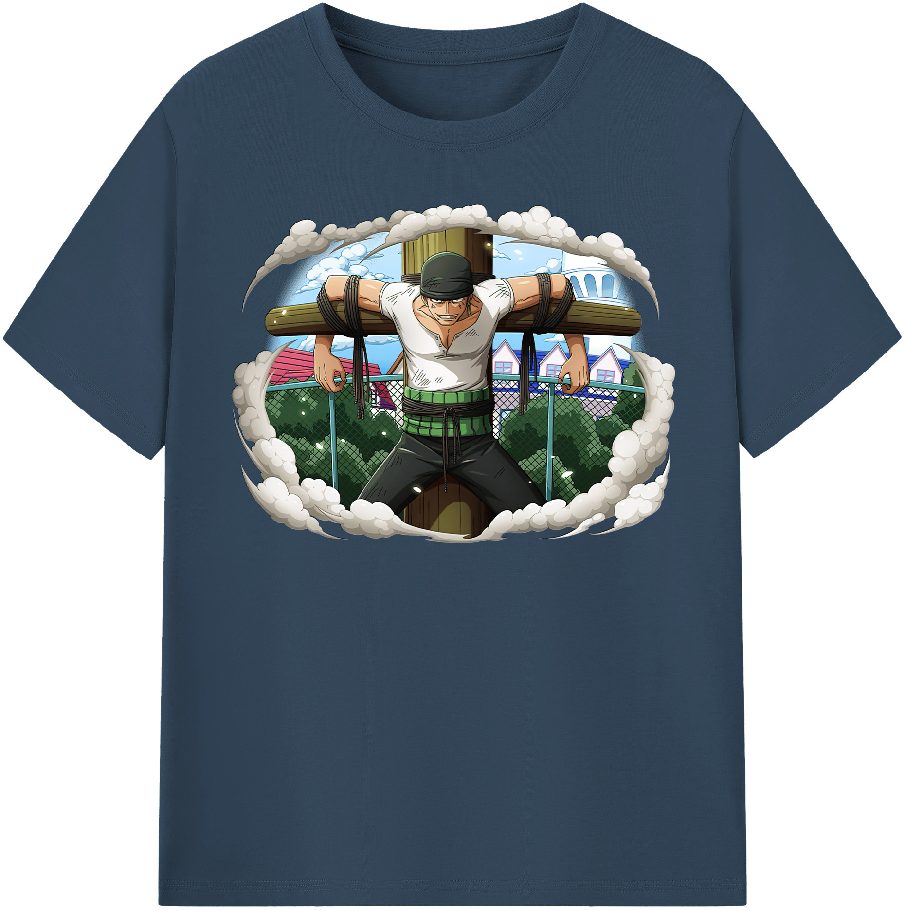 ワンピース ロロノア・ゾロ ONE PIECE Roronoa Zoro 綿100％半袖Tシャツ（フロントプリント）