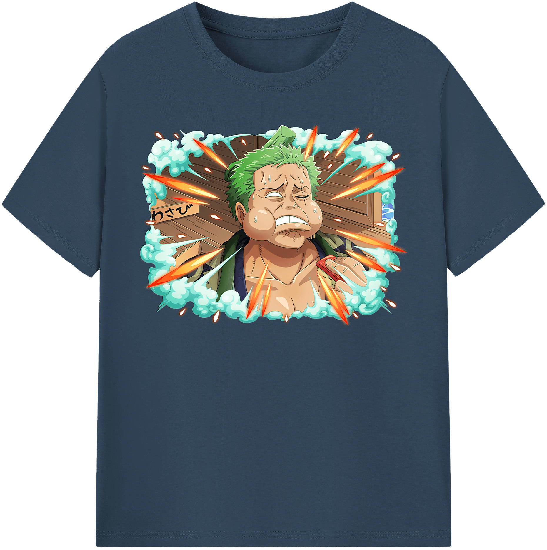ワンピース ロロノア・ゾロ ONE PIECE Roronoa Zoro 綿100％半袖Tシャツ（フロントプリント）