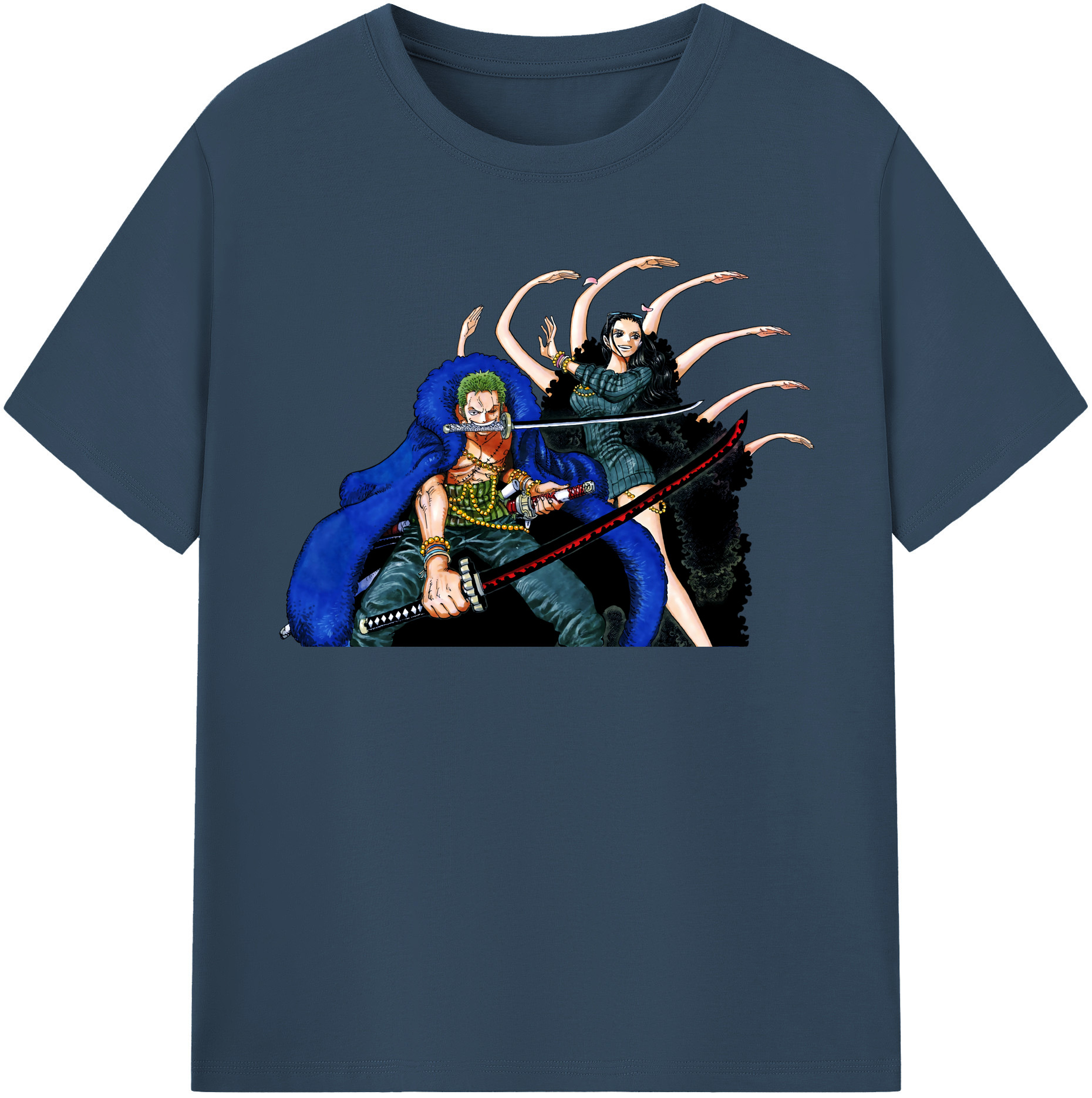 ワンピース ロロノア・ゾロ ONE PIECE Roronoa Zoro 綿100％半袖Tシャツ（フロントプリント）