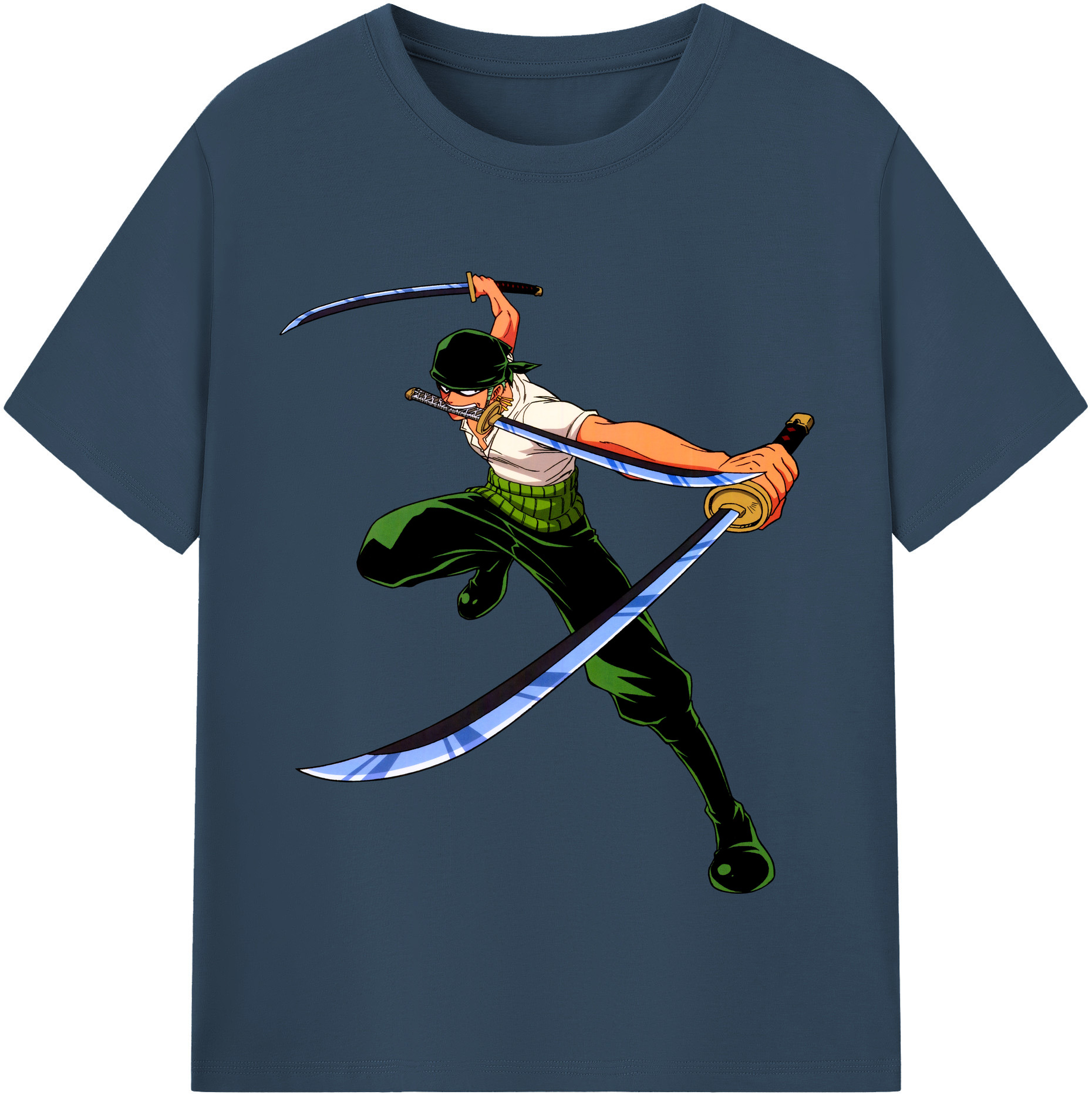 ワンピース ロロノア・ゾロ ONE PIECE Roronoa Zoro 綿100％半袖Tシャツ（フロントプリント）