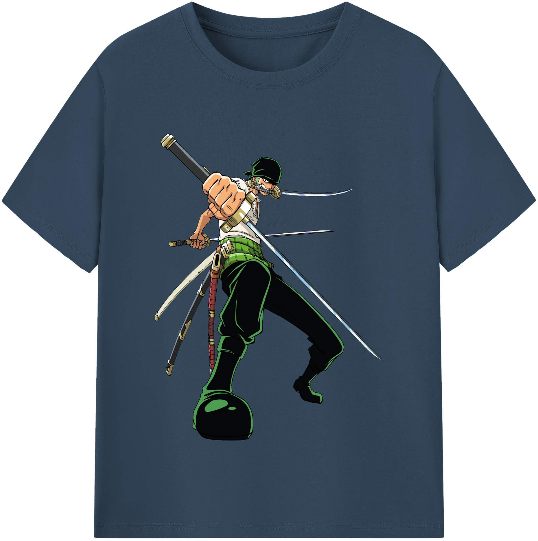ワンピース ロロノア・ゾロ ONE PIECE Roronoa Zoro 綿100％半袖Tシャツ（フロントプリント）