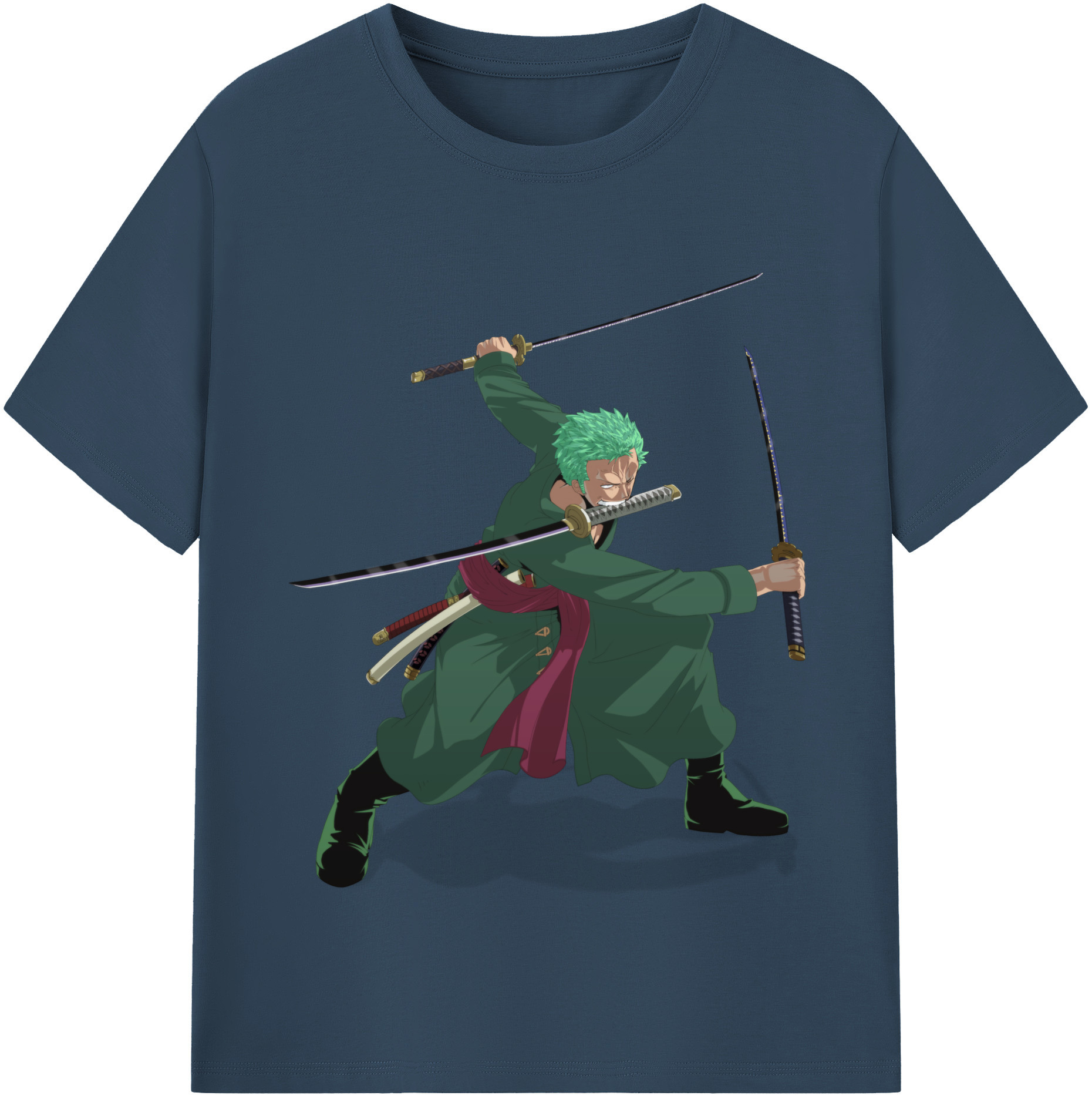 ワンピース ロロノア・ゾロ ONE PIECE Roronoa Zoro 綿100％半袖Tシャツ（フロントプリント）