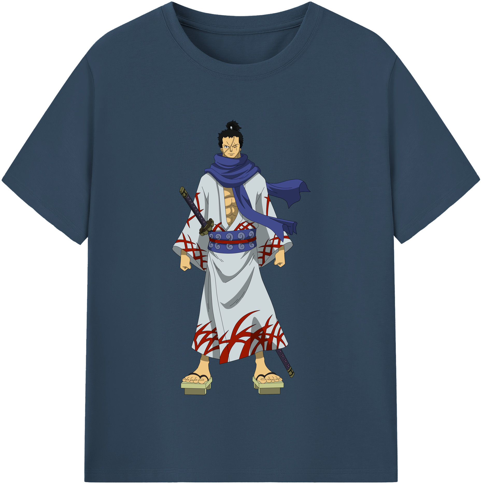 ワンピース ロロノア・ゾロ ONE PIECE Roronoa Zoro 綿100％半袖Tシャツ（フロントプリント）