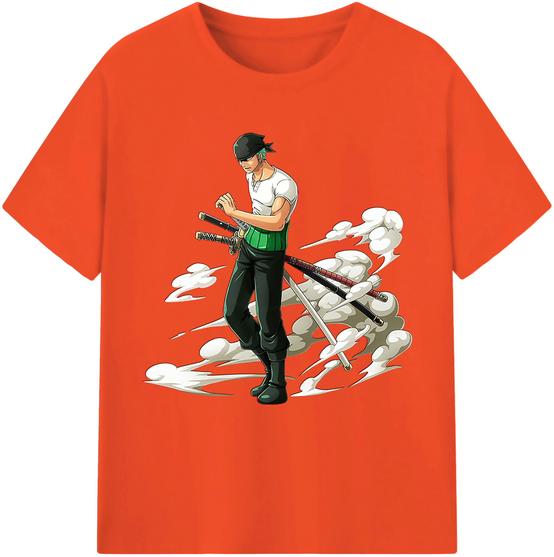 ワンピース ロロノア・ゾロ ONE PIECE Roronoa Zoro 綿100％半袖Tシャツ（フロントプリント）