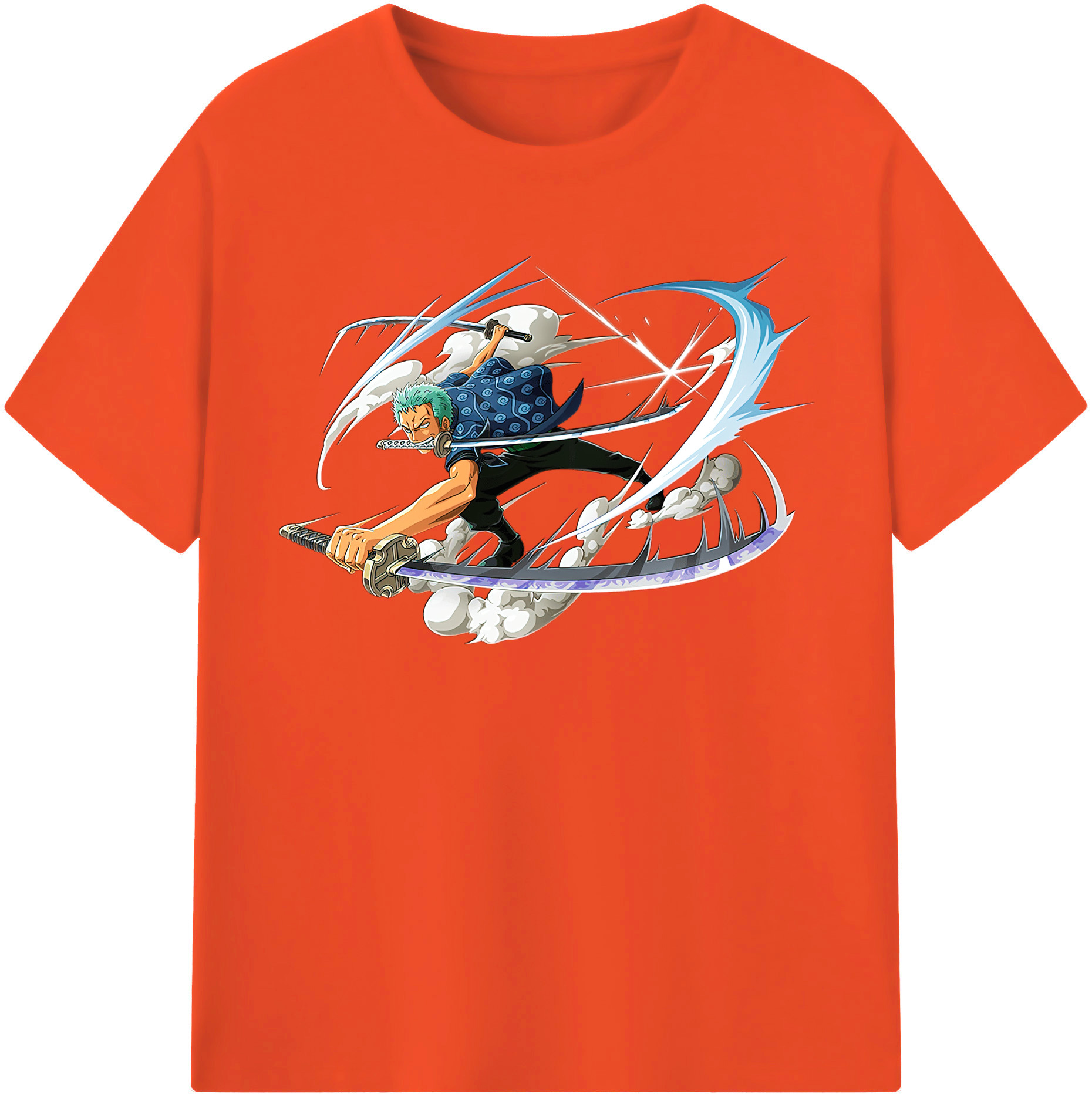 ワンピース ロロノア・ゾロ ONE PIECE Roronoa Zoro 綿100％半袖Tシャツ（フロントプリント）
